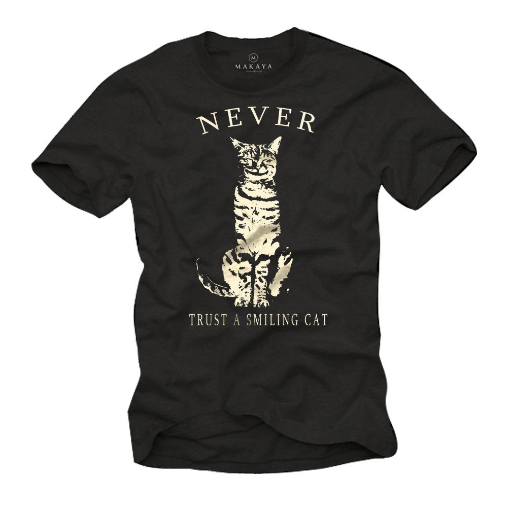 Print-Shirt Katzen Motiv Herren T-Shirt Spruch Katze Cat Lustig Männer Geschenke
