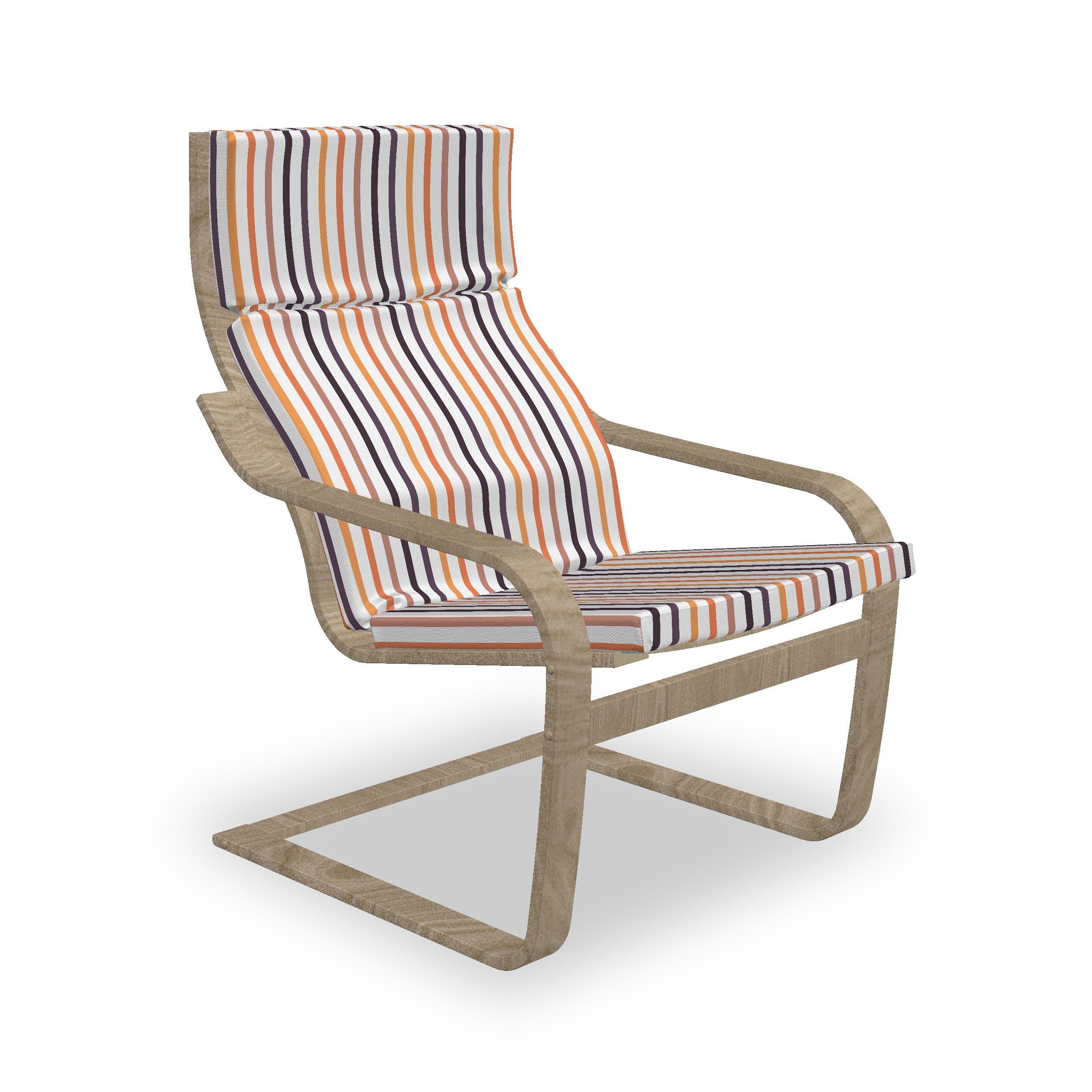 Abakuhaus Stuhlkissen Sitzkissen mit Stuhlkissen mit Hakenschlaufe und Reißverschluss, Zimt Vertikale Muster Stripes