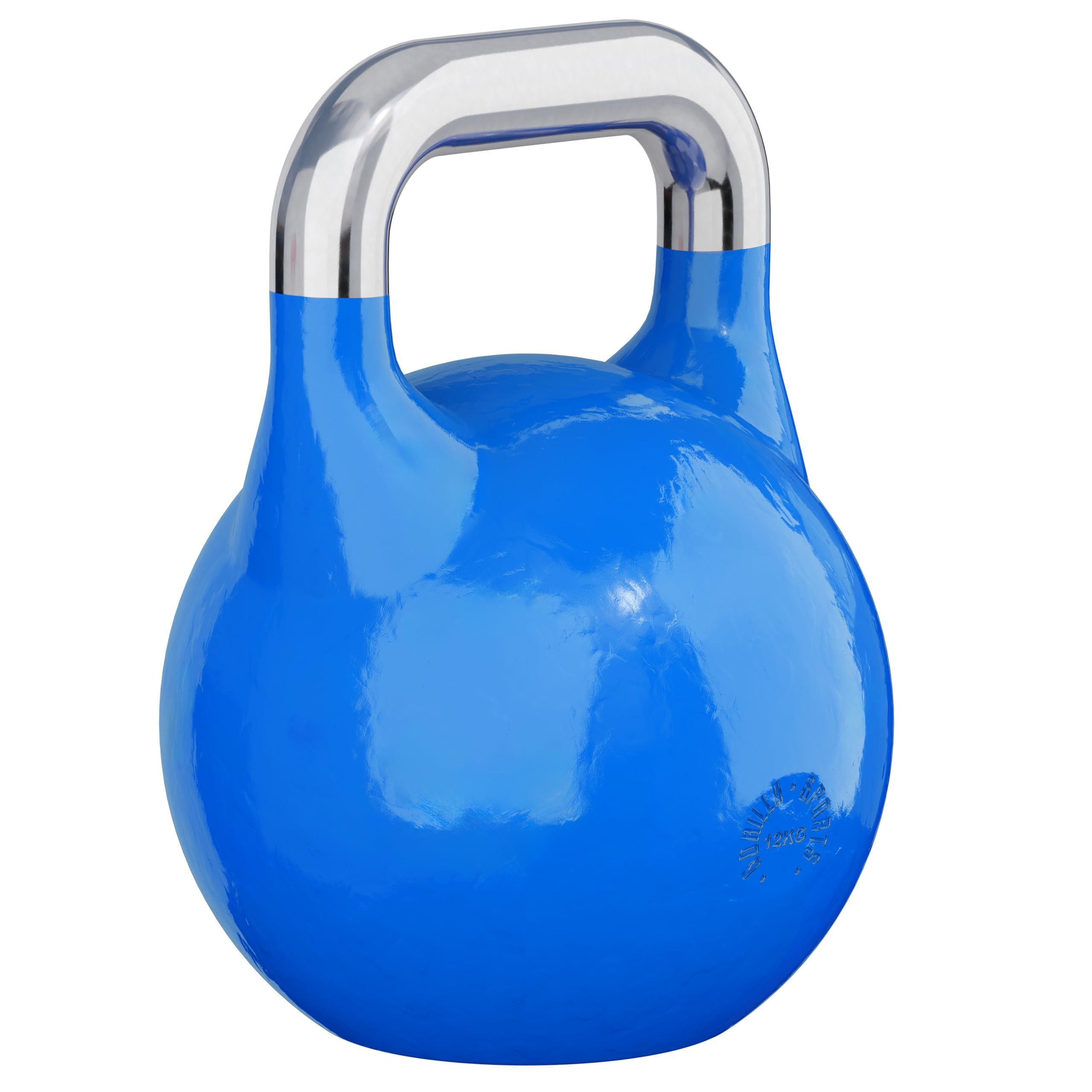 Kettlebell Gewicht 8 bis 36 kg, Bodenschonende, aus Massivstahlguss, Kugelhantel