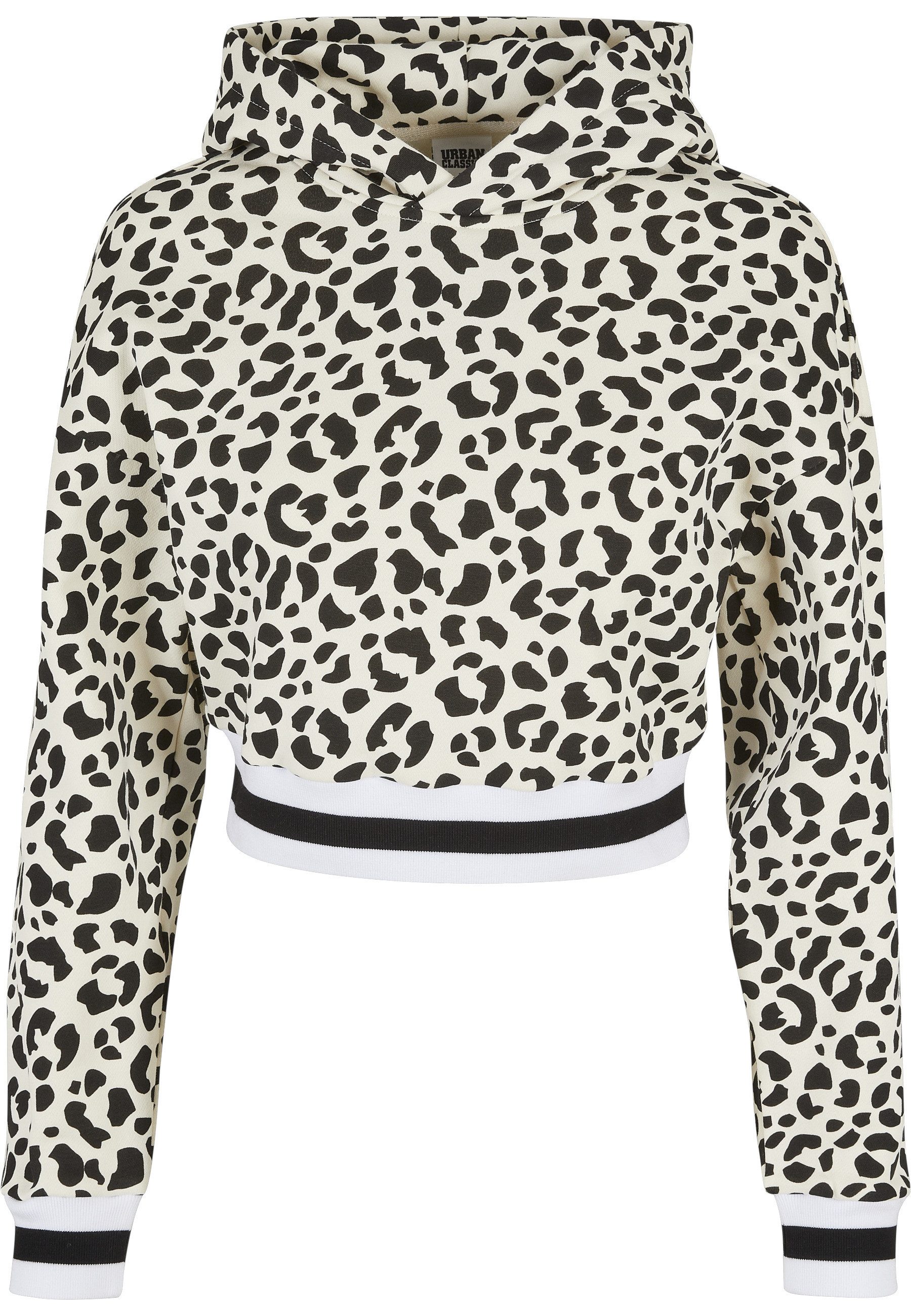 Rundhalspullover Urban Classics Damen Ladies Short AOP College Hoody