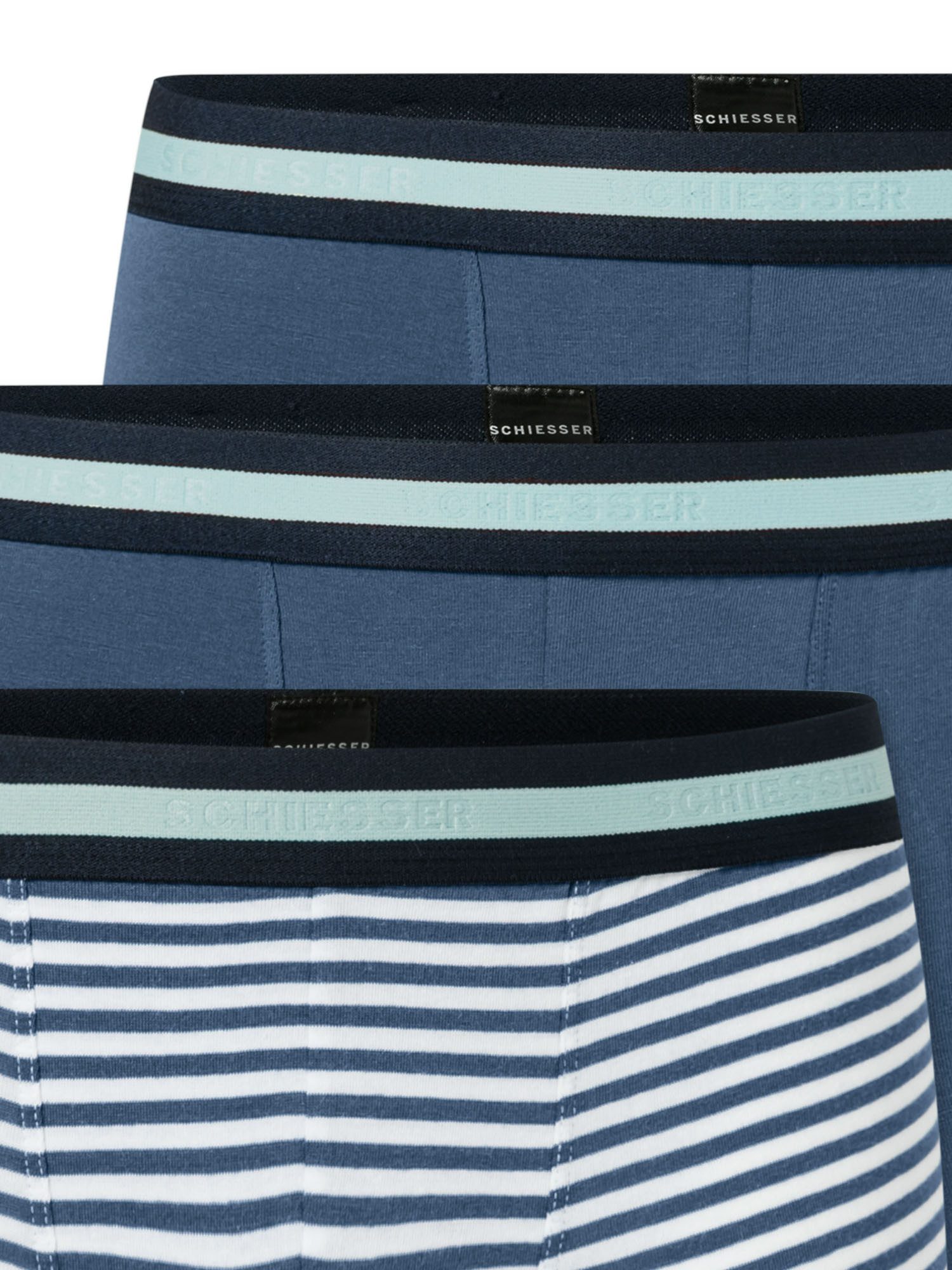 Schiesser Trunk 955 (3-St) Unterhose, Unterwäsche, Boxer Trunk