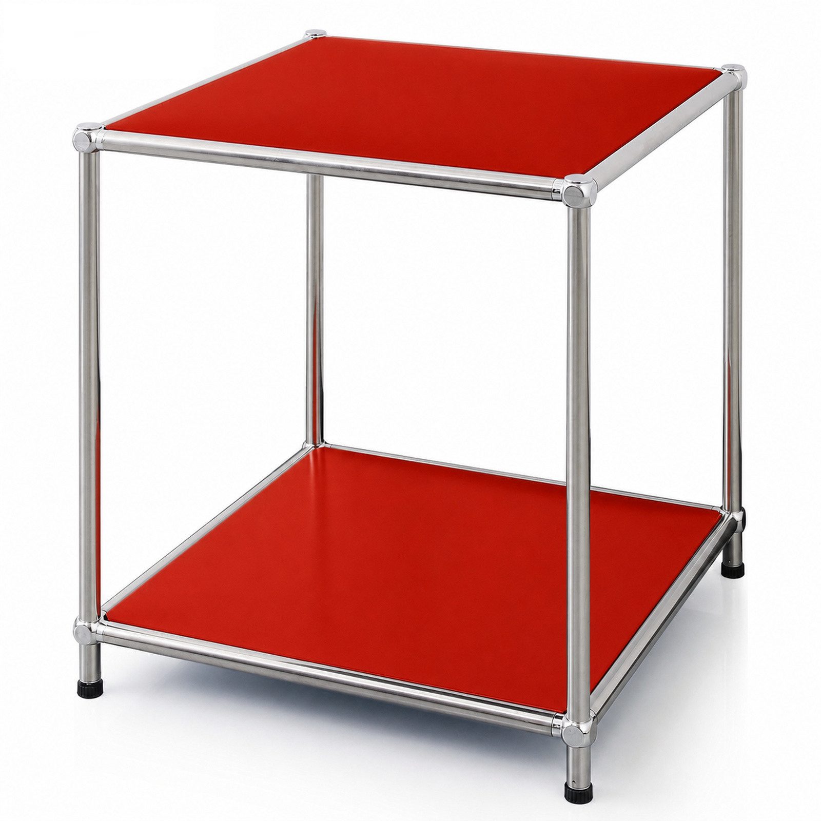 Floordirekt Standregal Concept Epure MK-012 Metallregal, B40 × T40 × H46 cm, diverse Farben, modular, Beistelltisch mit offenen Ablagen, verchromtes Metallgestell, zeitlos