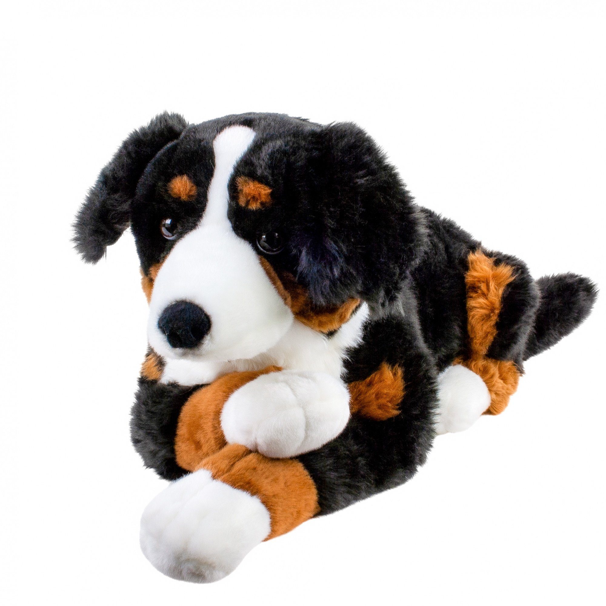 Teddys Rothenburg Kuscheltier Berner Sennenhund groß liegend 70 cm Uni-Toys Kuscheltier Hund XXL