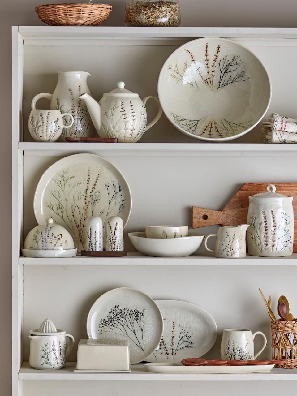 Bloomingville Frühstücks-Geschirrset Bea, Natur Steingut, Frühstück Set