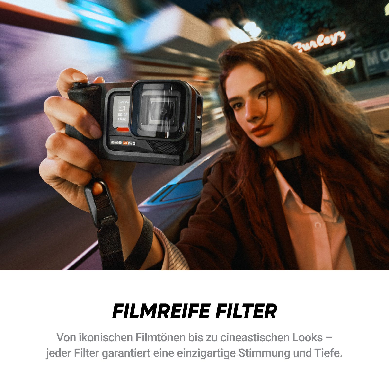 Insta360 Insta360 Ace Pro 2 - 8K wasserdichte Actionkamera Action Cam (8K, WLAN (Wi-Fi), Bluetooth) schwarz