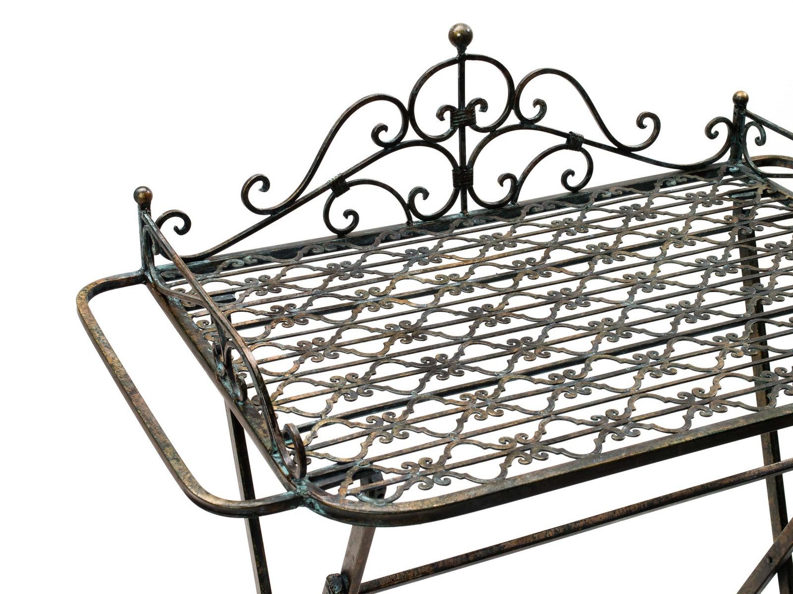 Aubaho Dekoobjekt Butlers tray Serviertisch Gartentisch Garten Klapptisch Beistelltisch