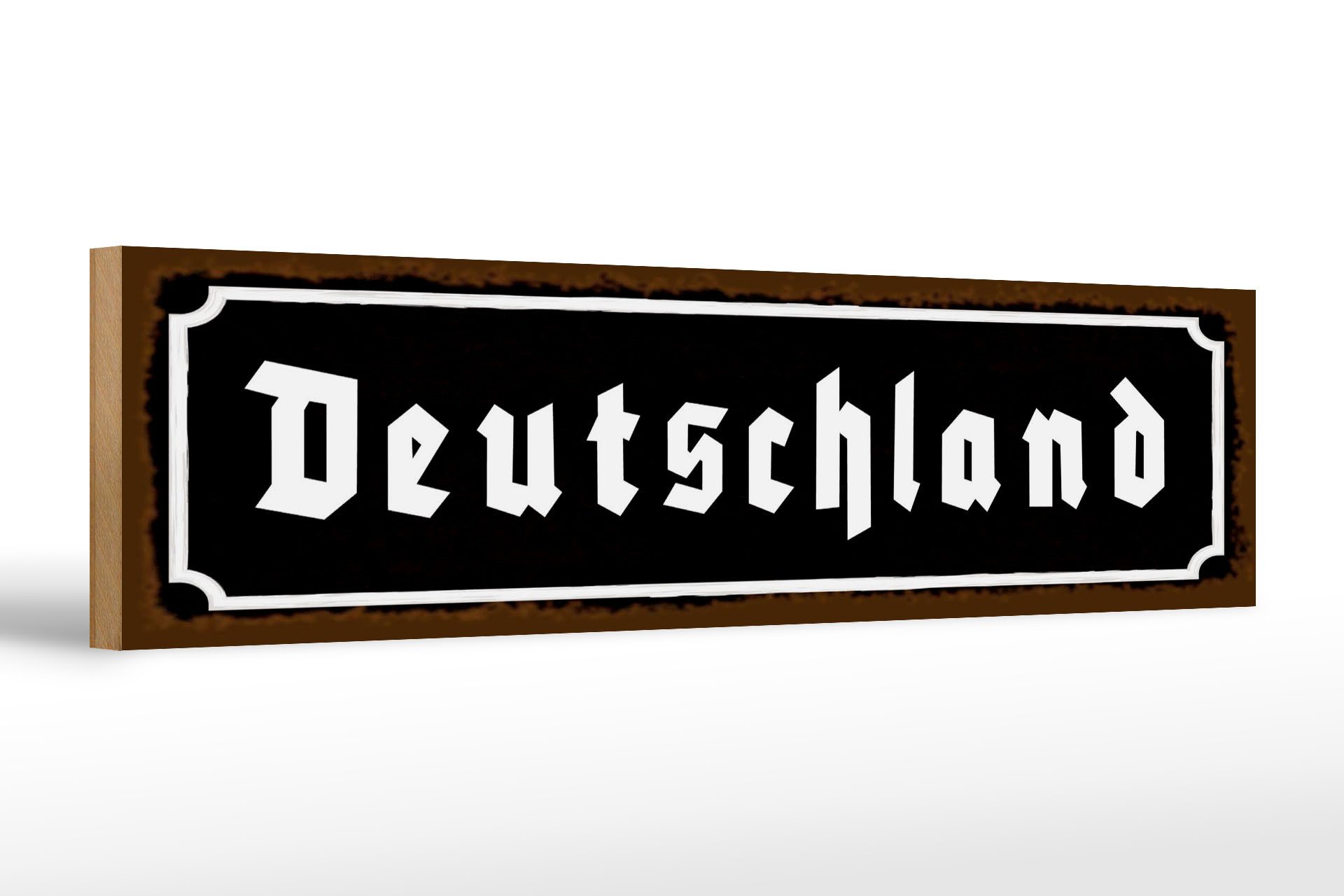 Holzbild Hinweis 46x10 cm Deutschland