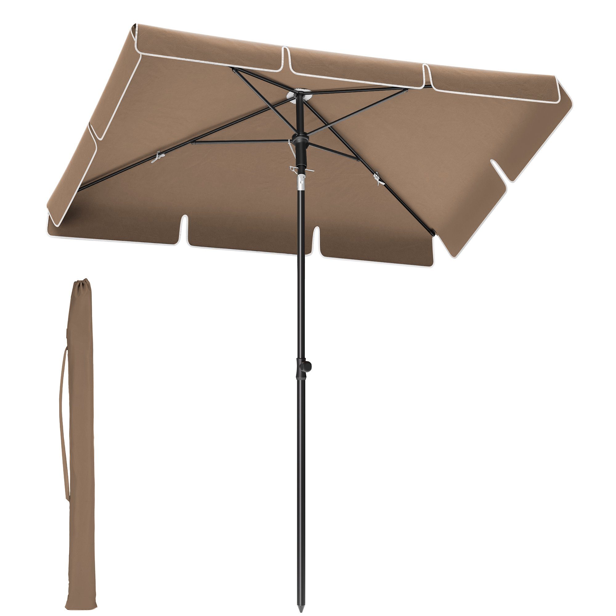 SONGMICS Sonnenschirm, LxB: 200,00x125,00 cm, Balkonschirm, günstig online kaufen