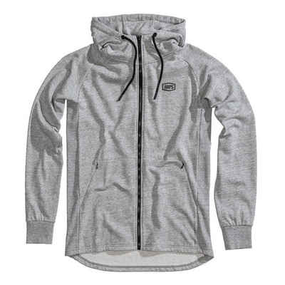 100% Kapuzenpullover Hoodies 100% Stratosphere Zip-Hoodie - Grau S- (1-tlg)