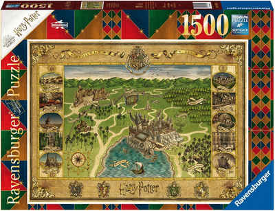 Ravensburger Puzzle Hogwarts Karte, 1500 Puzzleteile, FSC® - schützt Wald - weltweit; Made in Germany