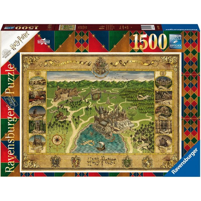 Ravensburger Puzzle Hogwarts Karte 1500 Puzzleteile FSC® - schützt Wald - weltweit; Made in Germany