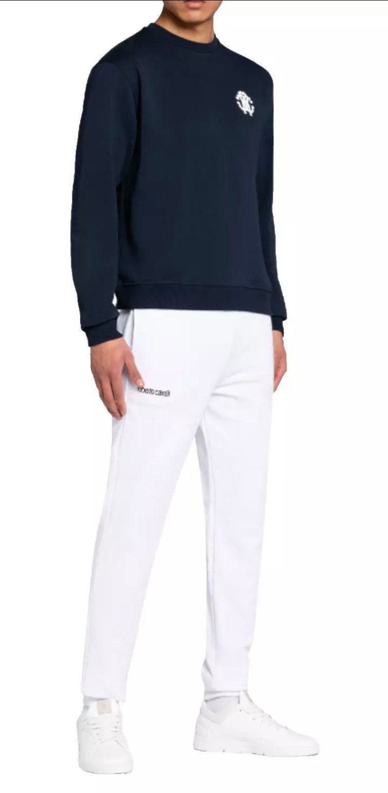 roberto cavalli Jogginghose Firenze RC Monogram Herren Sweatpants Dezentem RC-Monogramm-Print im Laminat-Look