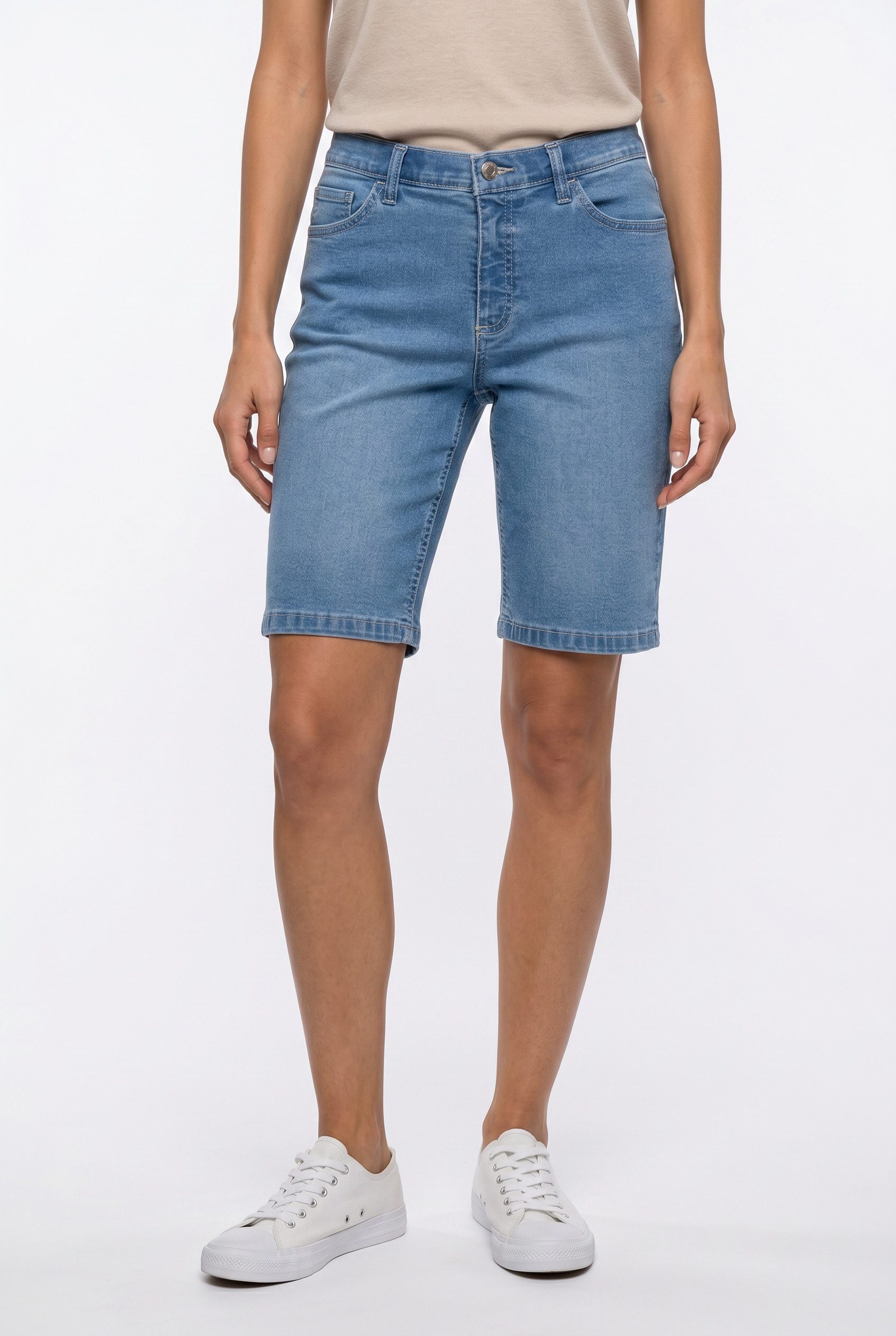 bonprix Bermudas regular fit Passform, aus Baumwolle, Polyester und Elasthan