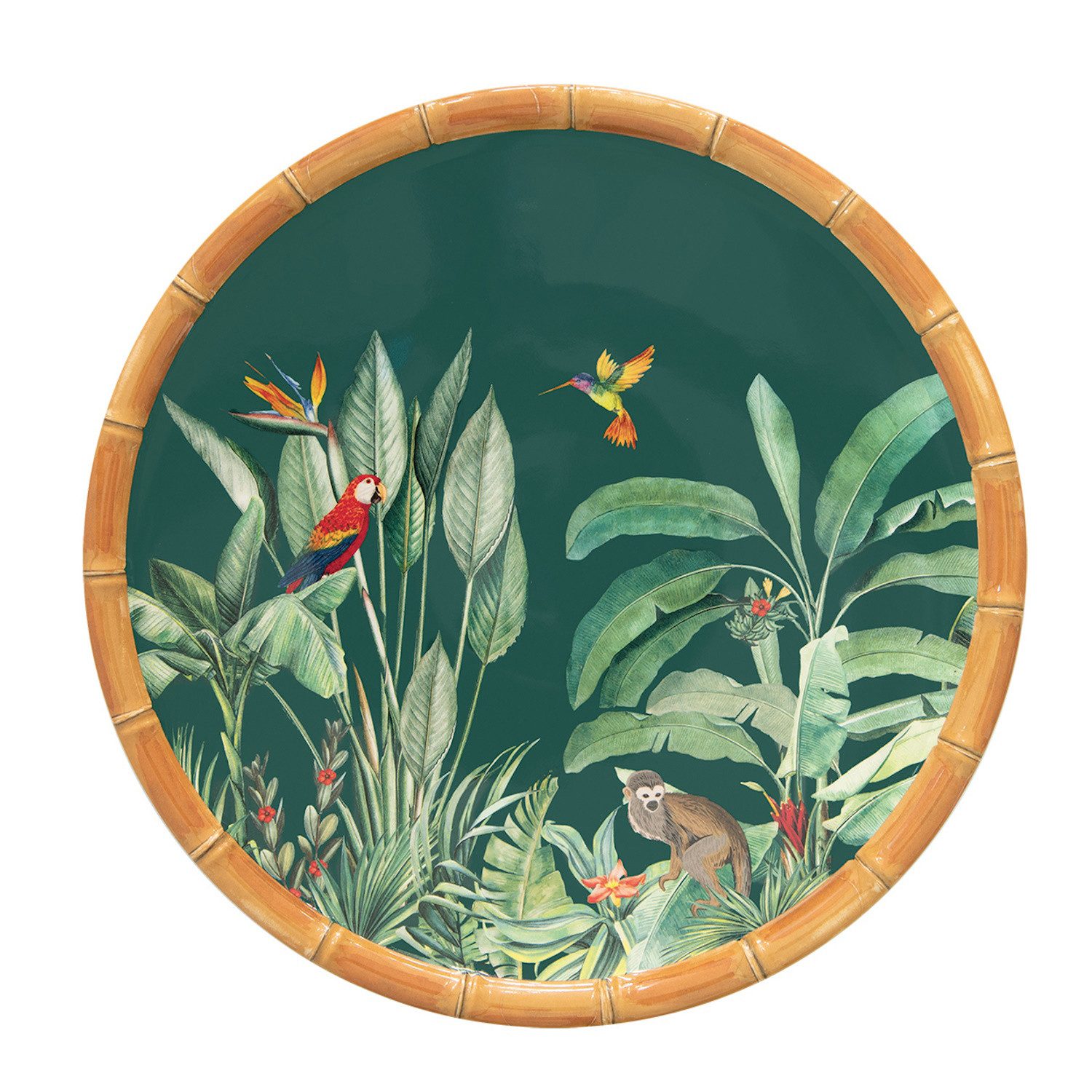 EasyLife Speiseteller Zanzibar, Spülmaschinengeeignet, Mehrfarbig, Dschungel, H: 2.5cm