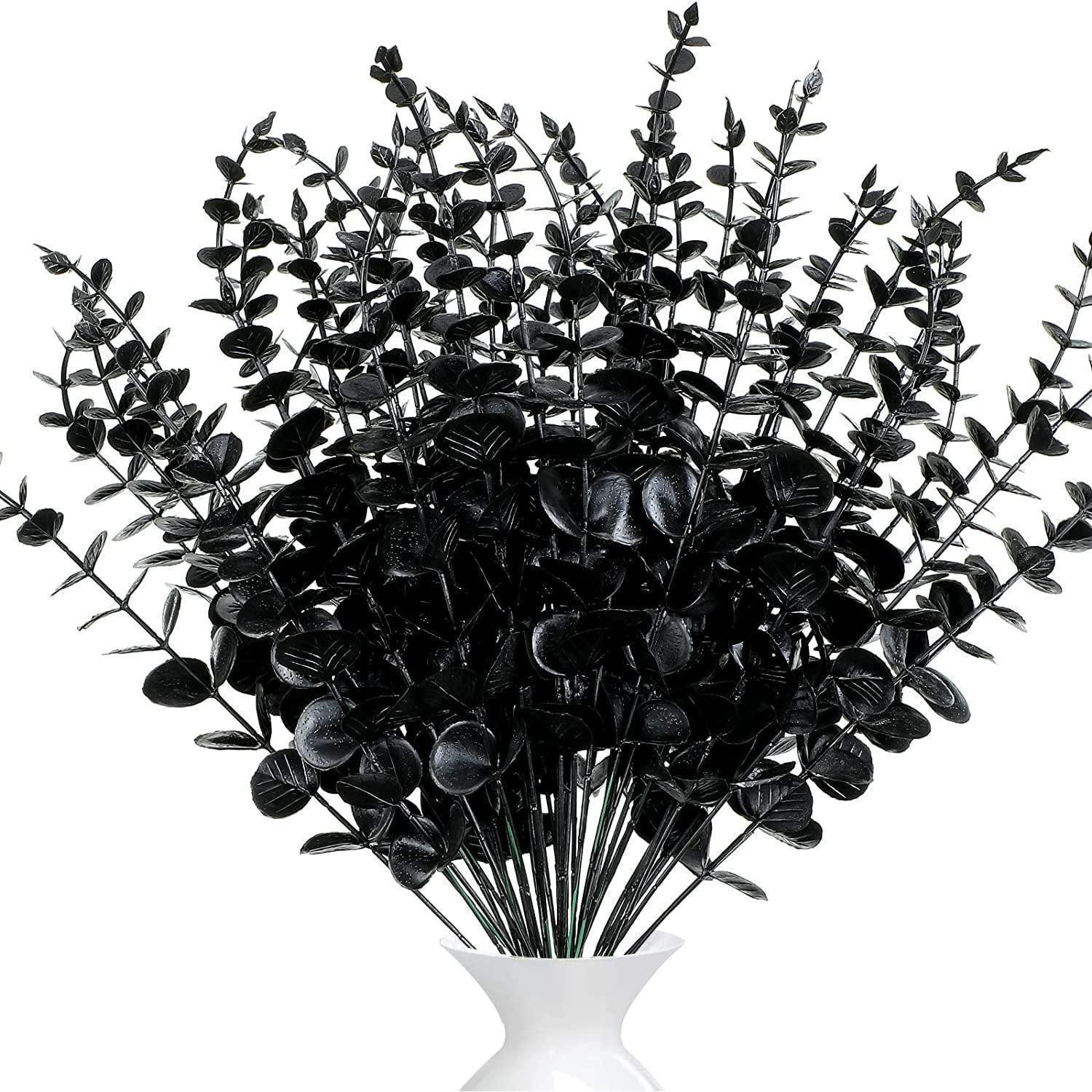 Kunstzweig Künstliche Eukalyptus Zweige Deko 20Stk Schwarz, LuxusKollektion, Höhe 38 cm