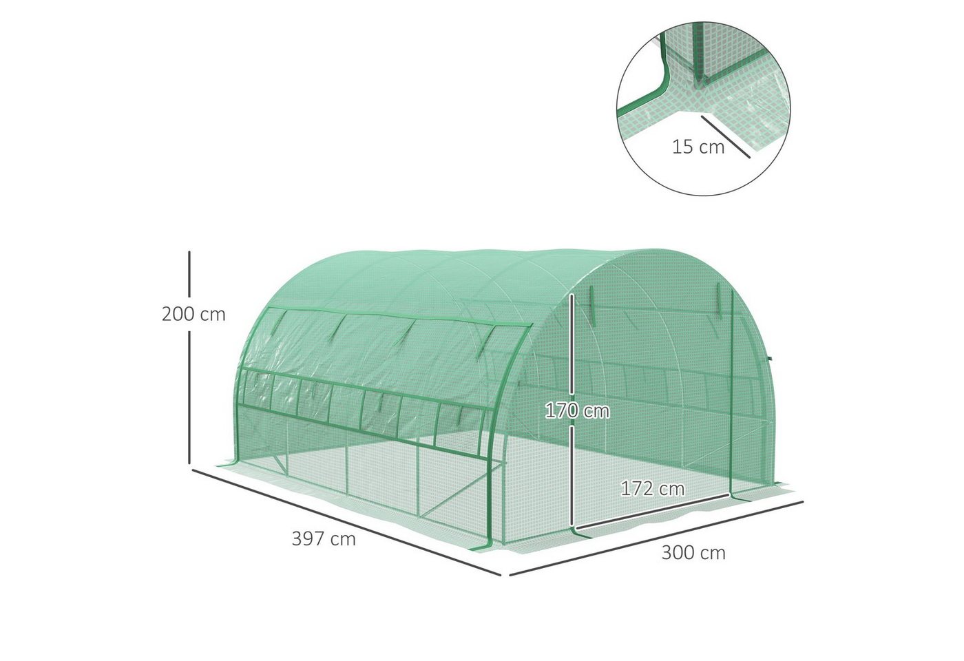 Outsunny Foliengewächshaus Treibhaus mi... Outsunny Foliengewächshaus Treibhaus mi...