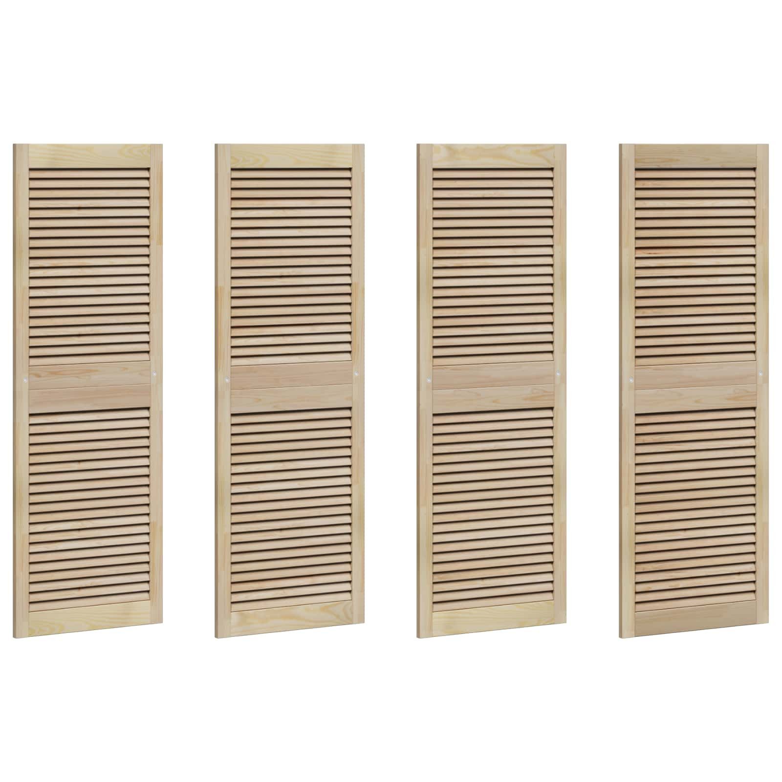 vidaXL Schranktür Schranktür mit Tür 4 Stk. Natur 49,5 x 2,1 x 140,5 cm (4 St)