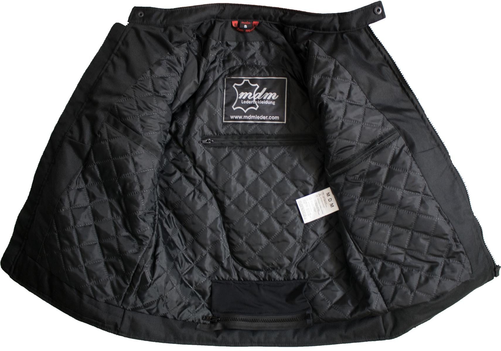 MDM Motorradjacke Herren Motorradjacke Textil Highway Stil mit Protektoren Highway Stil, 5 Protektoren, winddicht, wasserabweisend – Bild 4 von 5