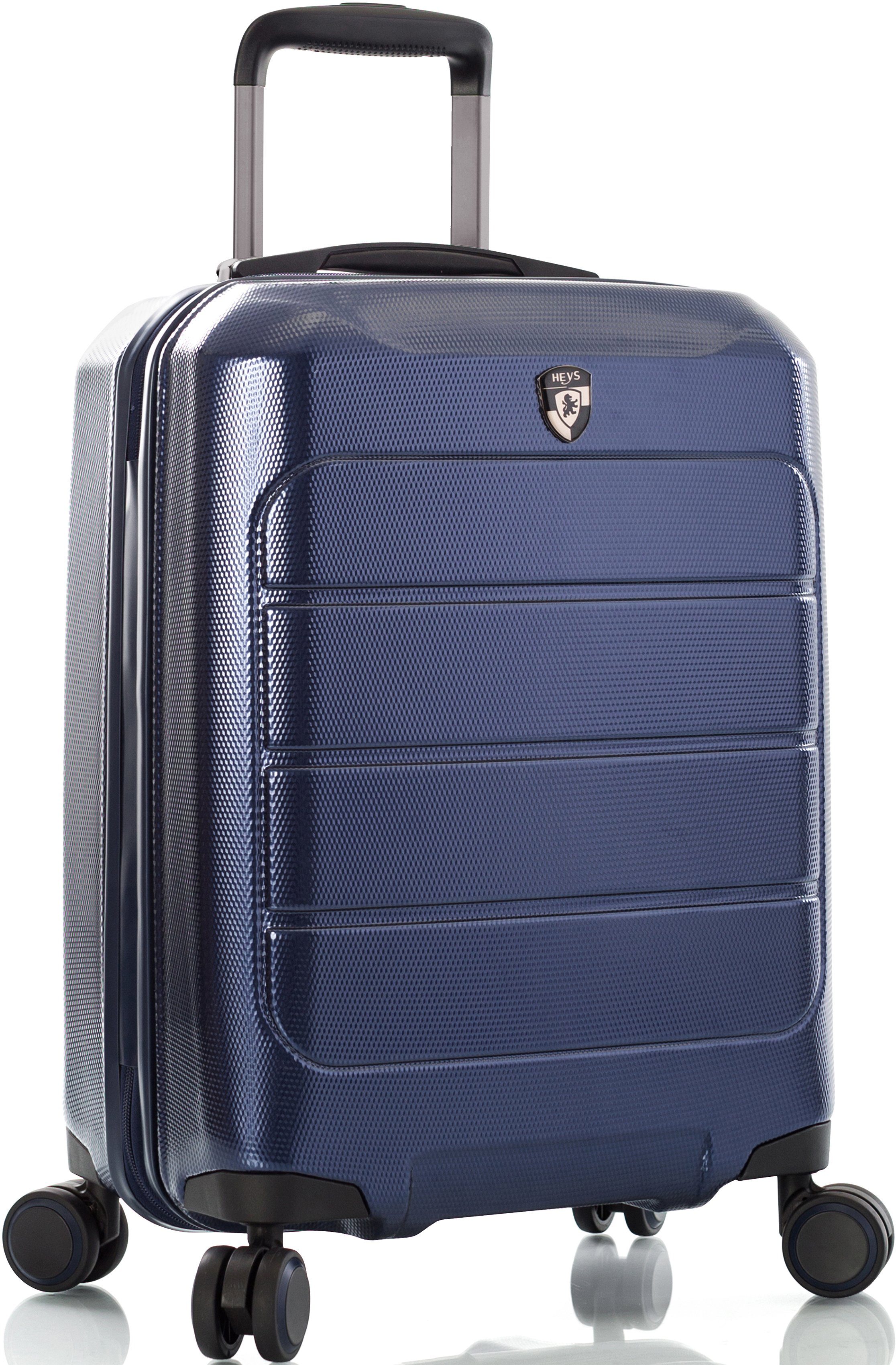 Heys Hartschalen-Trolley Eco Case, 53 cm, Navy Blau, 4 Rollen, zum Teil aus  recyceltem Material | Hartschalenkoffer