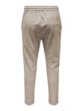 ONLY & SONS Chinohose Tapered Cropped Chino Hose ONSLINUS 5053 in Braun