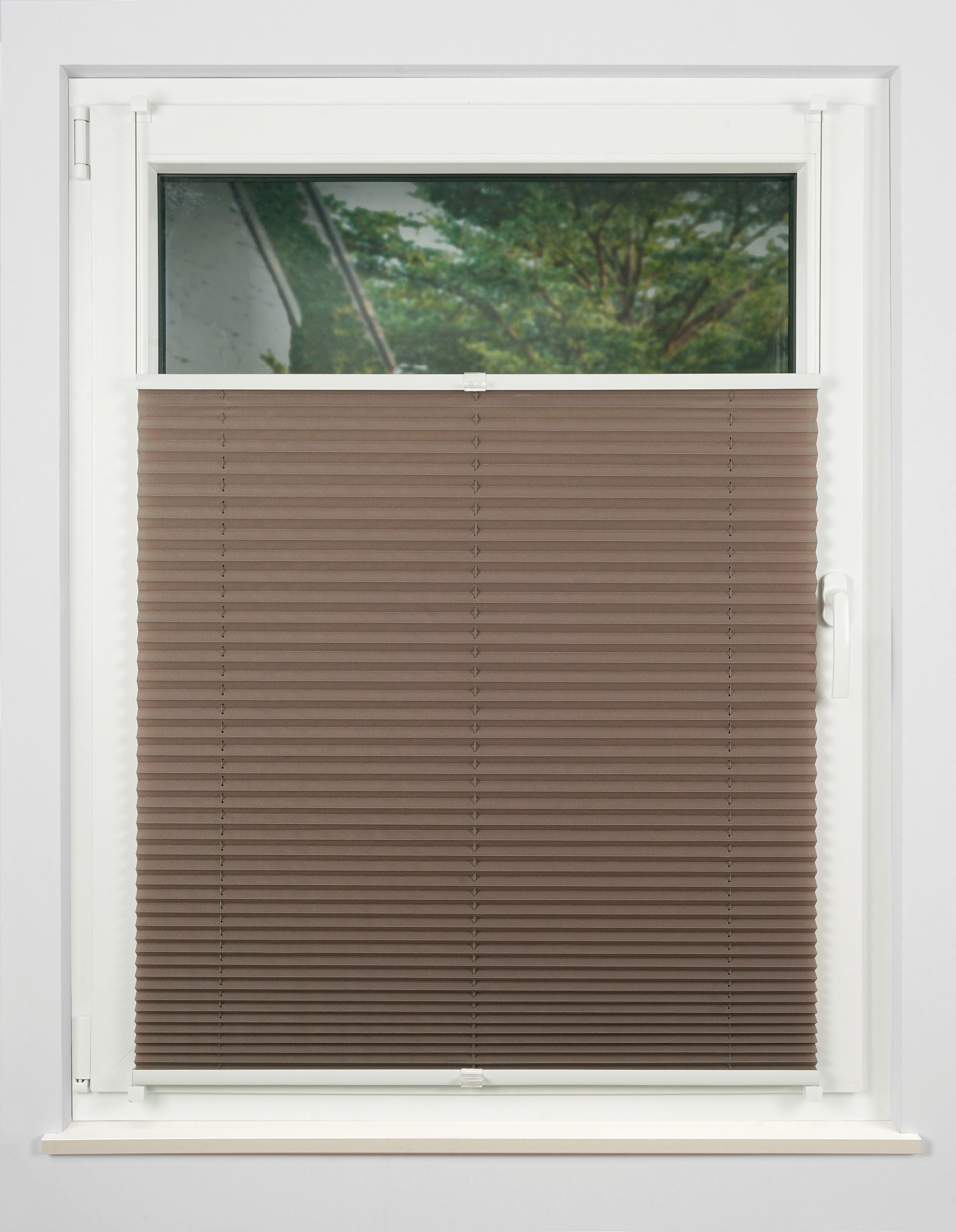 mydeco Plissee Free, Lichtschutz, ohne Bohren, verspannt, Klemmfix