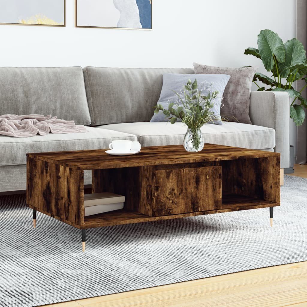 vidaXL Couchtisch Couchtisch Holzwerkstoff (1-St) Räuchereiche | Räuchereiche cm 104x60x35 Räuchereiche