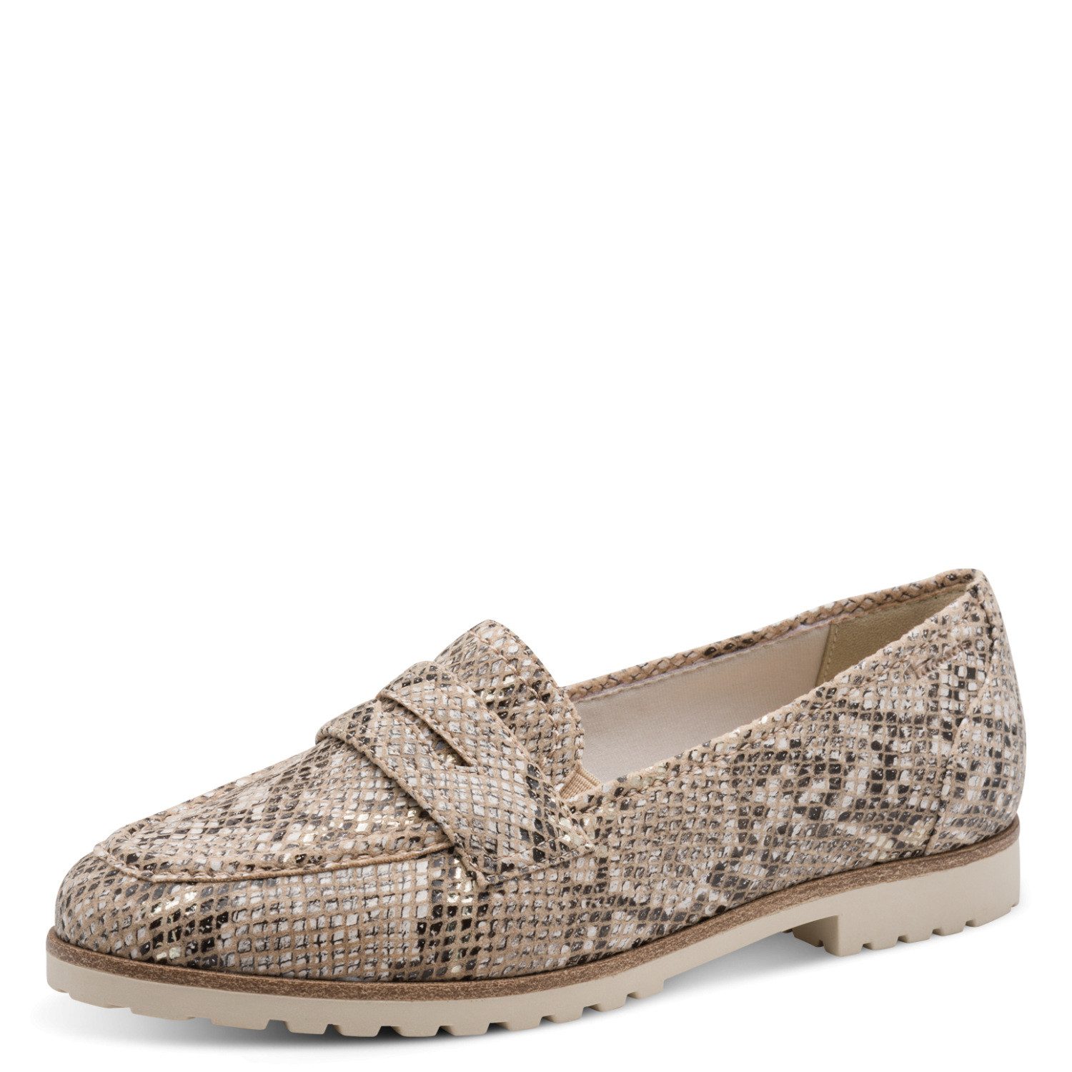 Tamaris Slipper Blockabsatz, Schlupfschuh, Businessschuh im angesagten Animal-Look