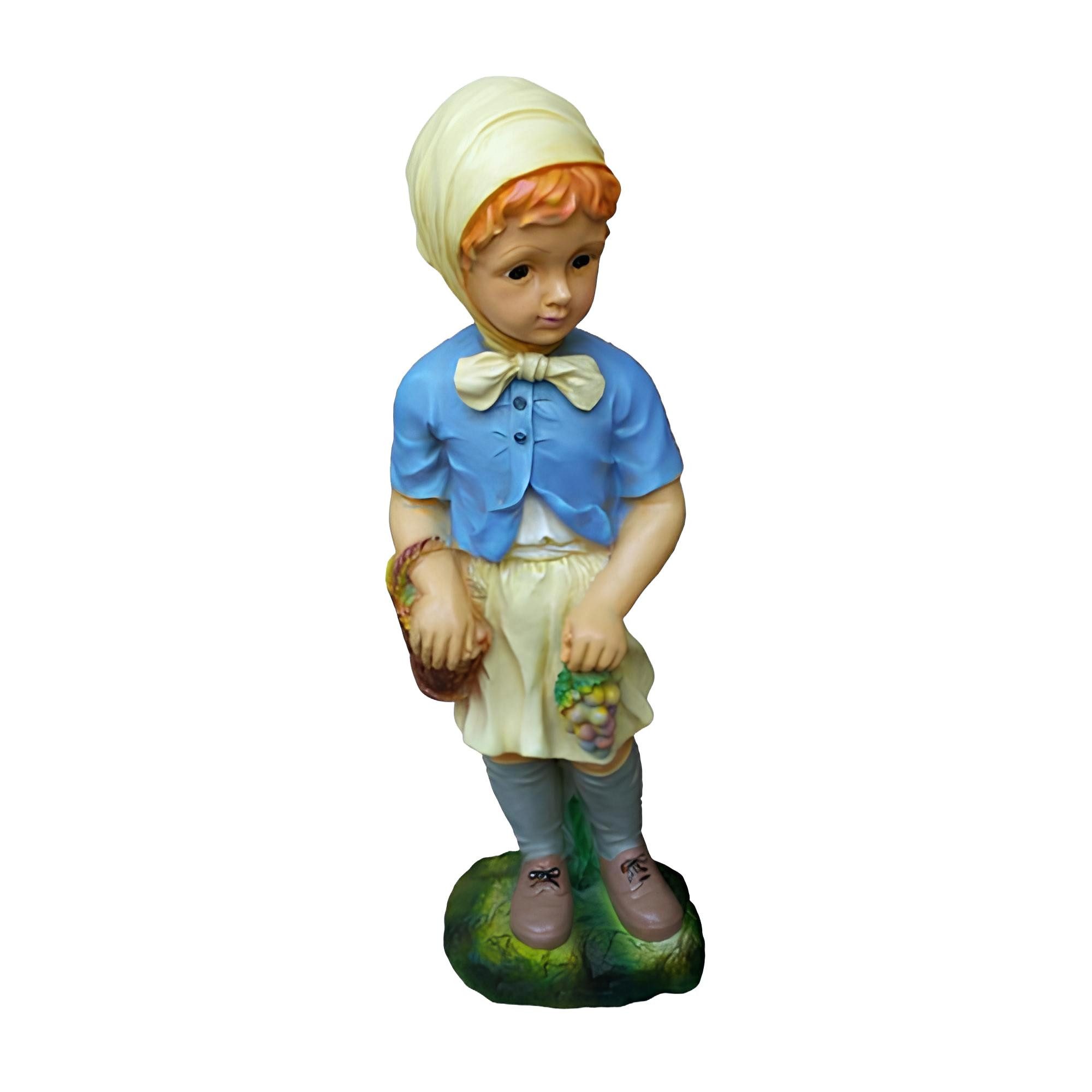 JVmoebel Skulptur Deko Figur Mädchen aus hochwertigem Material für den Garten (SKULPTUR MATERIAL: ACRYL 78 cm Höhe), Made in Europa