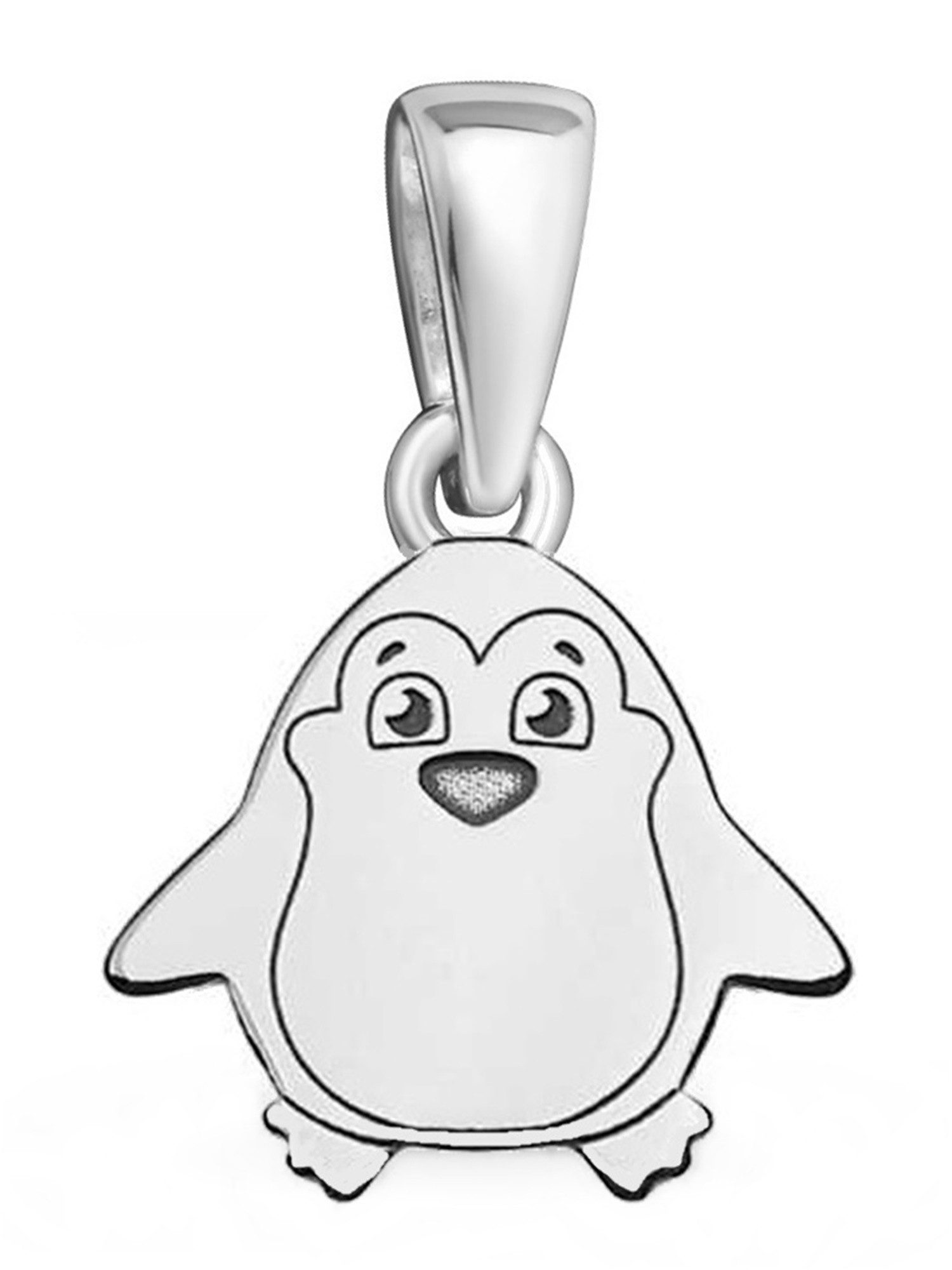 Kettenanhänger Pinguin Anhänger für Halskette aus 925 Sterling Silber Kettenanhänger