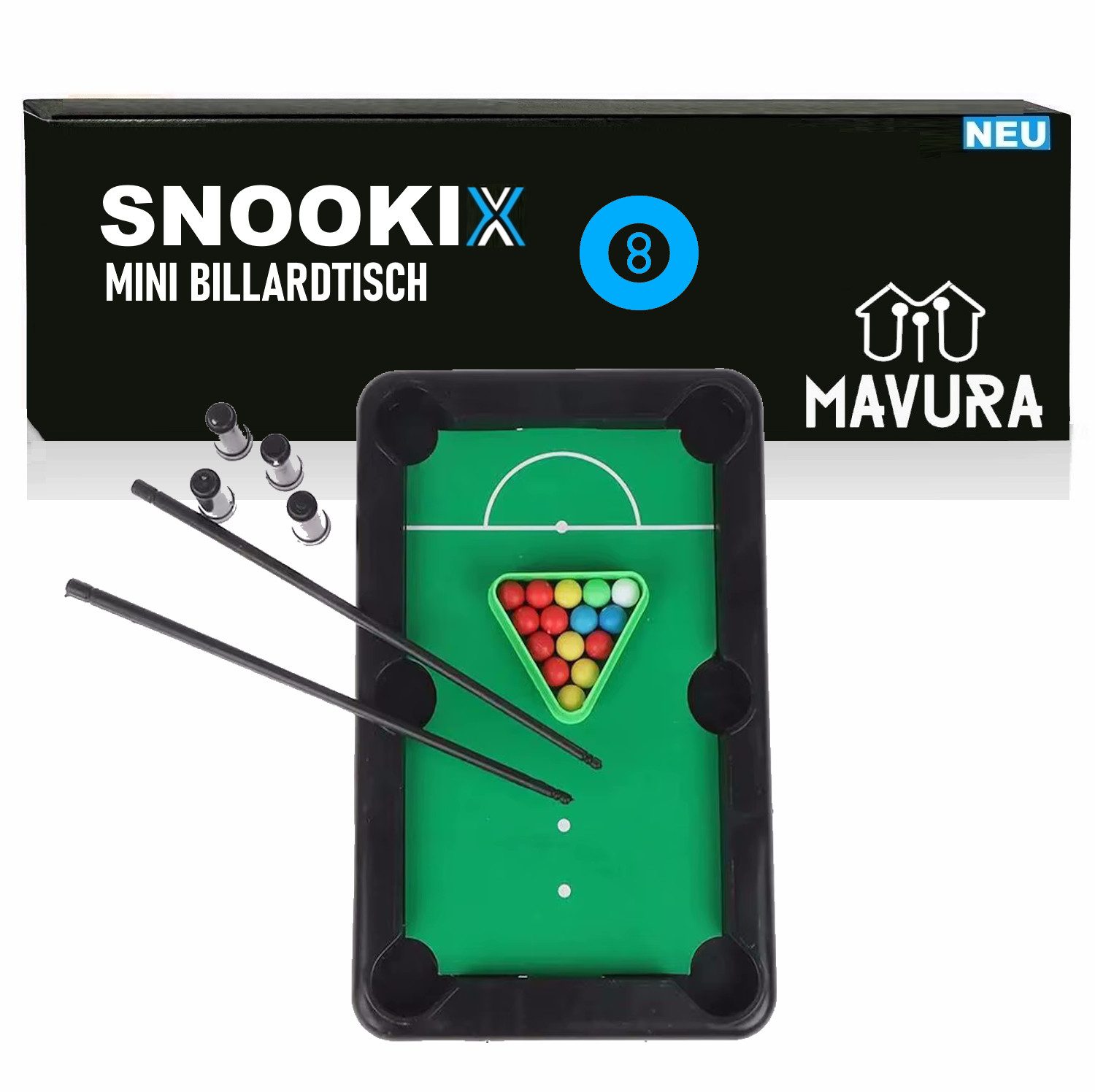 Billardtisch SNOOKIX Billardtisch Mini Pool Billardtisch Snooker Spiel mit Queues