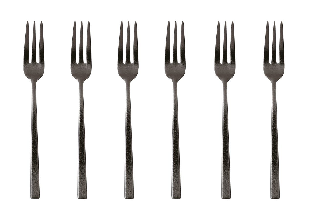 sambonet Besteck-Set Rock Diamond Edelstahl/PVD 2Bl. Kuchengabeln Set 6, Edelstahl rostfrei, Besteck-Sets