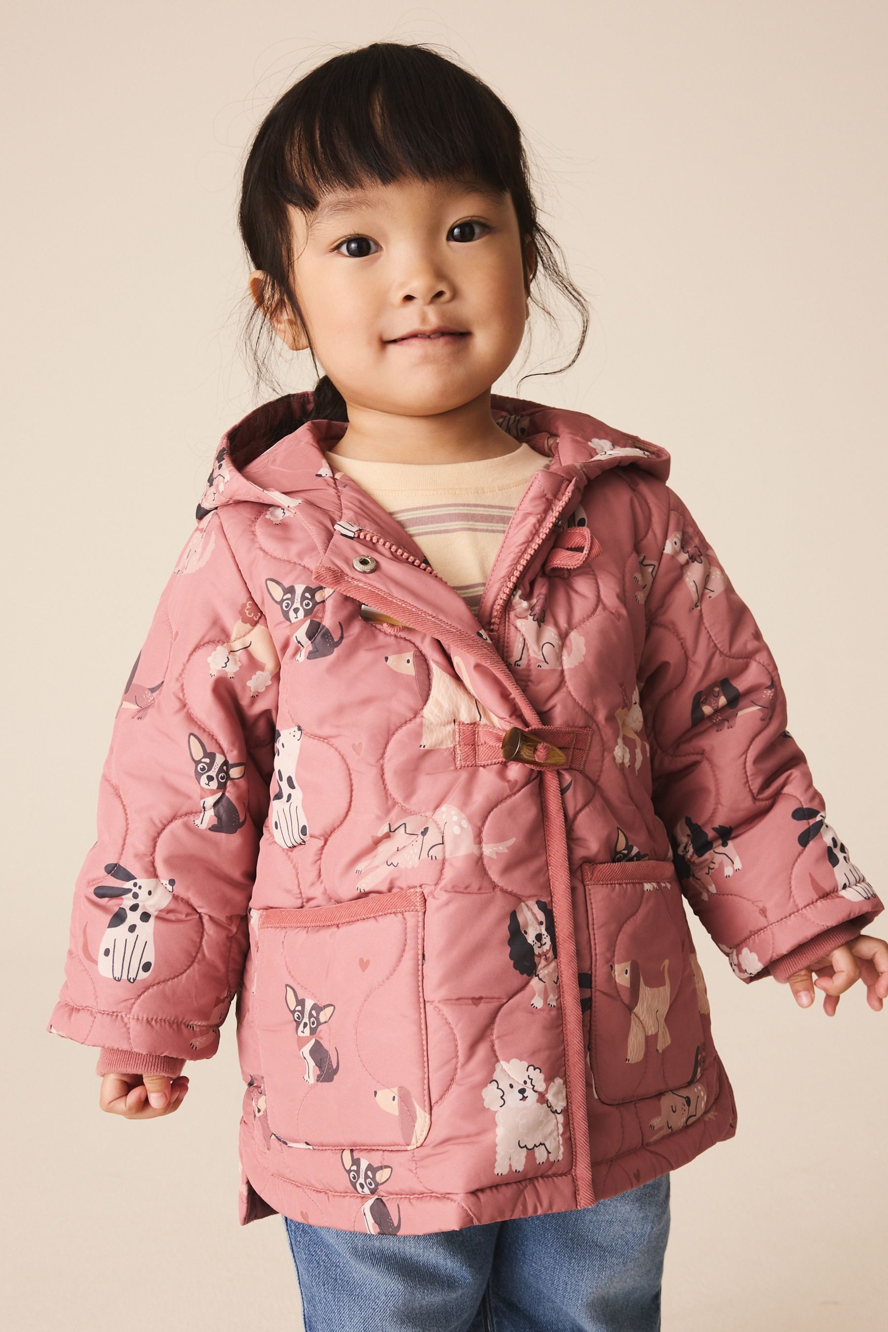 Next Dufflecoat Spritzwasserabweisender Dufflecoat mit Motiv (1-tlg)