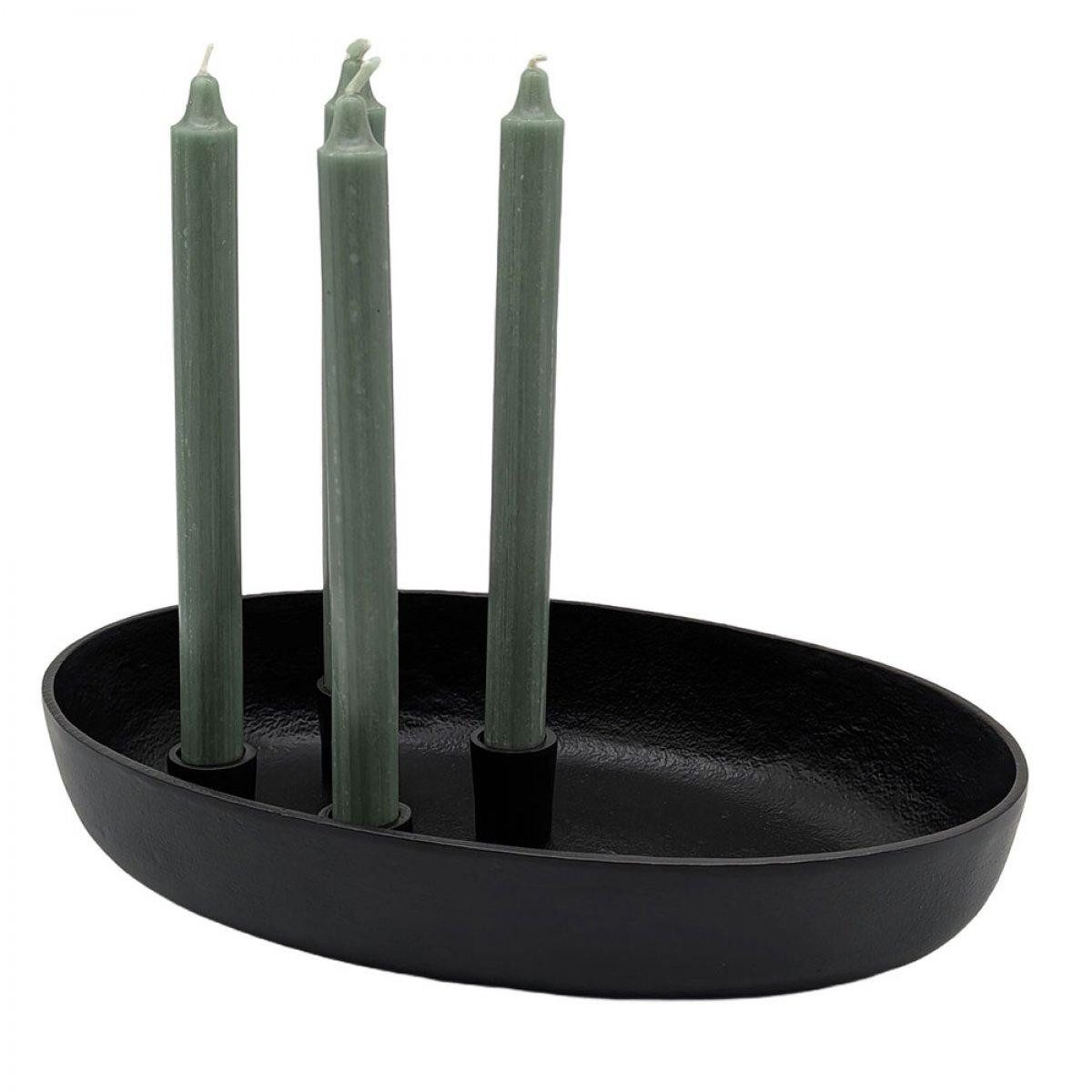 Lambert Windlicht Kerzenleuchter Adventsleuchter Fiore Schwarz günstig online kaufen