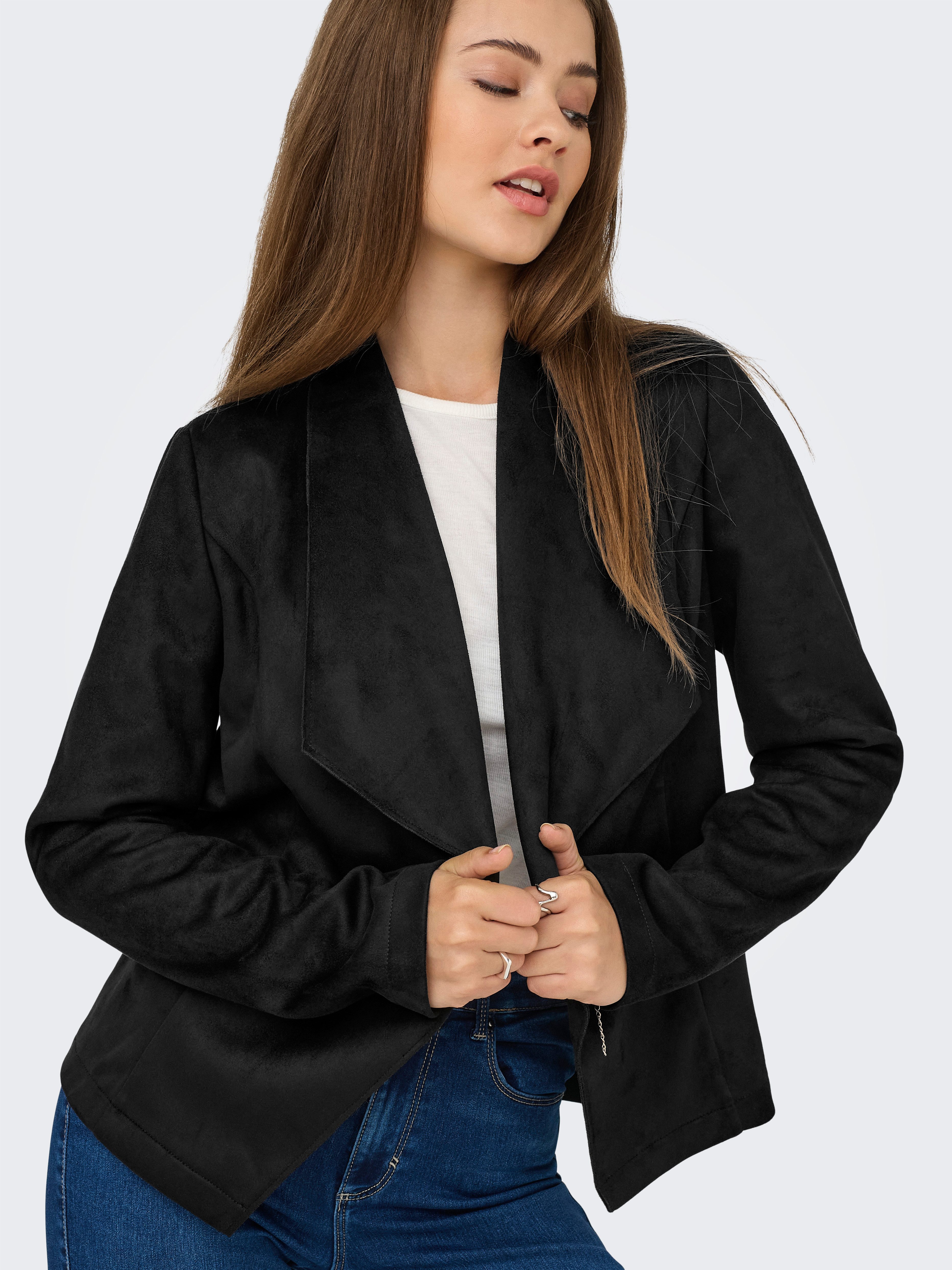 ONLY Kurzjacke ONLJOLINE FAUX SUEDE DRAPY JACKET OTW in Wildleder Optik günstig online kaufen