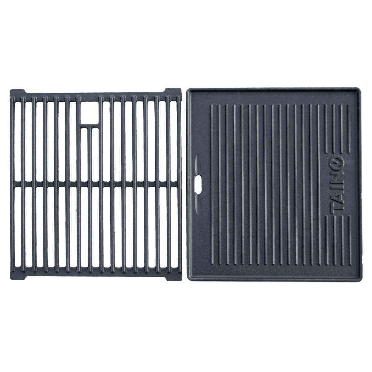 TAINO Grillplatte (Set, 2-St., Grillplatte + Grillrost für den TAINO BASIC 4+1), vielseitig einsetzbar, für Pizza, Steak, Gemüse, Gusseisen