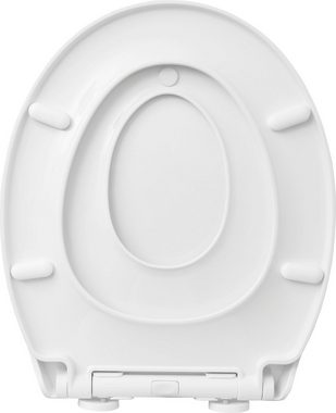 CORNAT WC-Sitz Pflegeleichter Thermoplast - Montierbarer Kinder-Sitz - Quick up, Clean Funktion - Absenkautomatik - Montage von oben / Toilettensitz