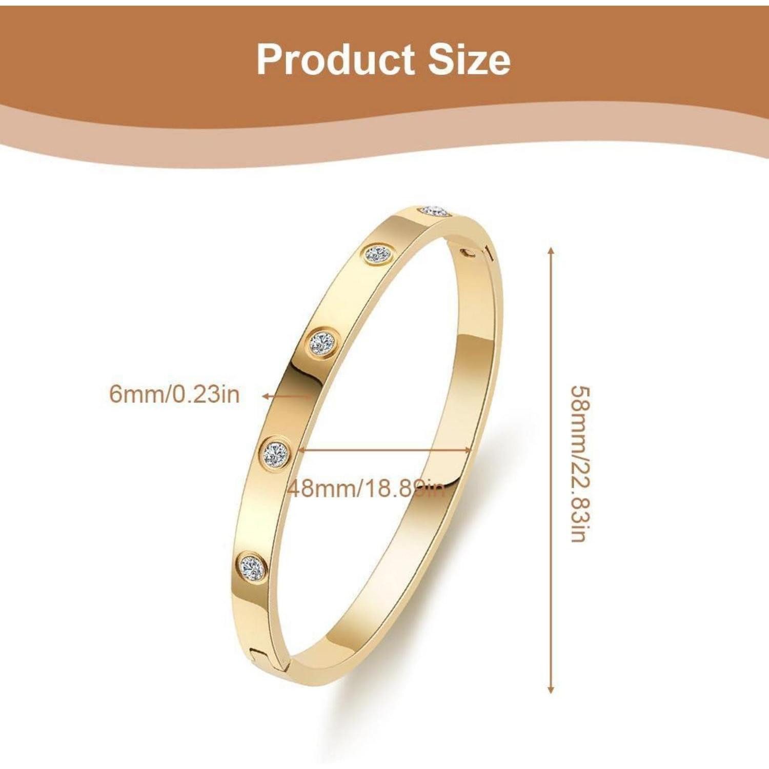 LuxusKollektion Schmuckset mit Gravur Damen Armreif Edelstahl Zirkonia 6mm günstig online kaufen