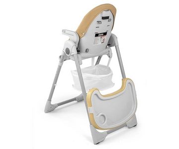 LeNoSa Hochstuhl Babystuhl ab 6 Monaten bis 3 Jahre • abnehmbare Ablage • 5-Punkt-Sicherheitsgurte Beige