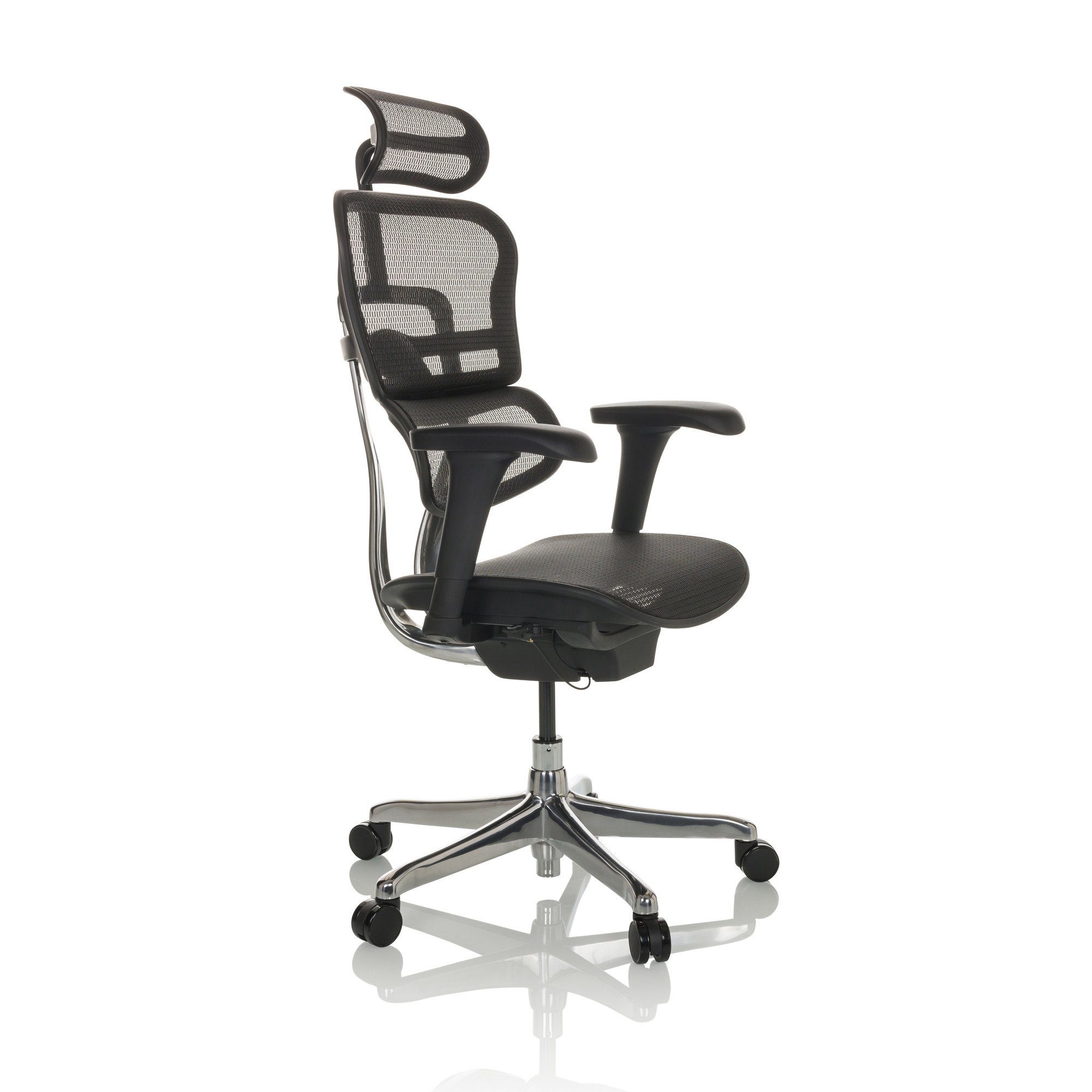 (1 Netzstoff EDITION Luxus Bürostuhl ergonomisch Chefsessel OFFICE Drehstuhl I ERGOHUMAN hjh St),