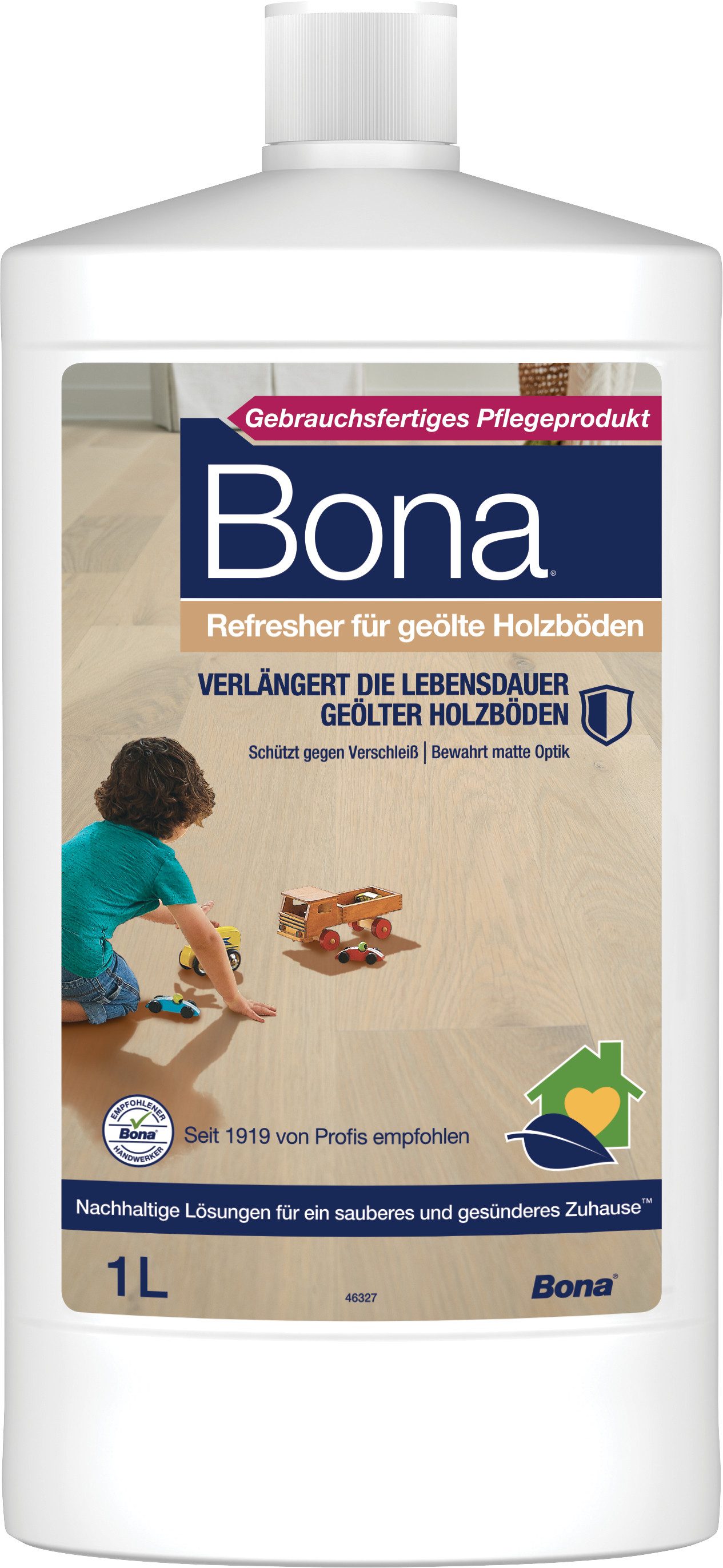 Bona Refresher für geölte Holzböden 1 L Bodenpflegemittel (1 St), Langanhaltender Schutz, Gebrauchsfertig