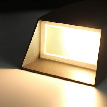 ZMH LED Wandleuchte ZMH LED Wandleuchten 7W Wand Außenlampe3000K Warmweiß, LED fest integriert, Warmweiß, Nicht Dimmbar