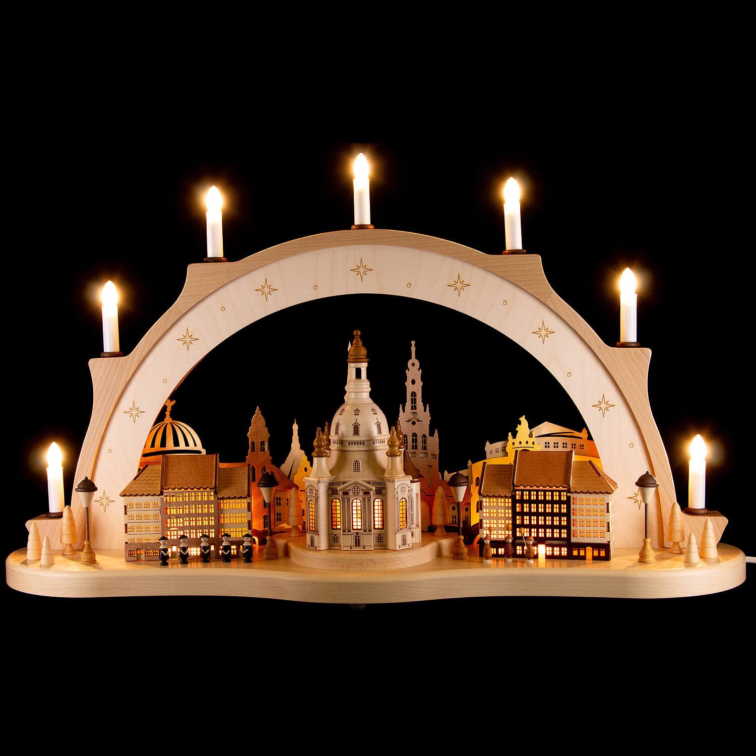 Zeidler Holzkunst Schwibbogen Schwibbogen Dresdner Frauenkirche (69x40cm) von Zeidler Holzkunst