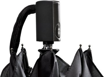 EuroSCHIRM® Taschenregenschirm Automatik 3224, schwarz, extra flach und leicht