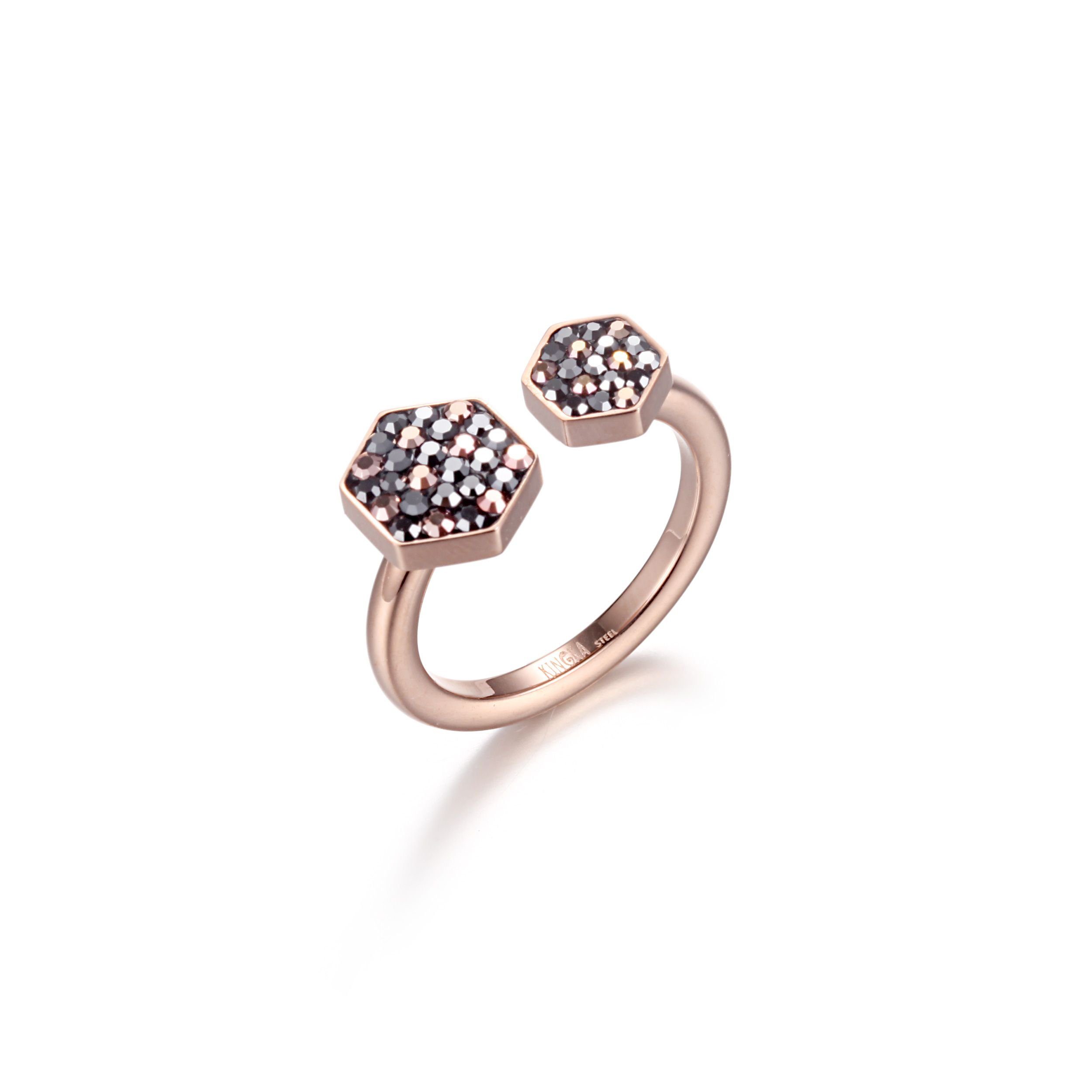 "BRILLO" Crystals Glamour Kingka Fingerring Ring