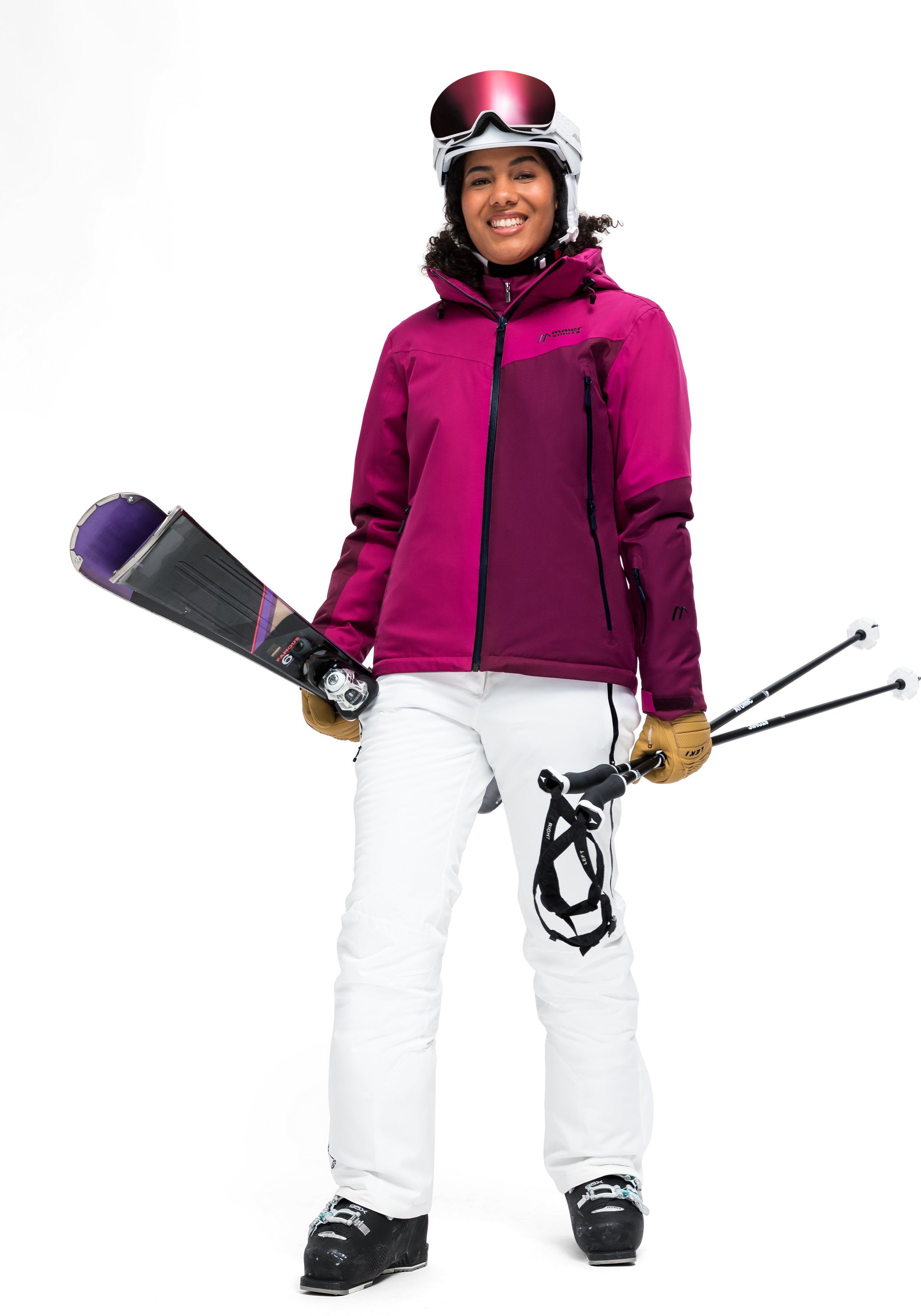 Maier Sports Skijacke wasserdichte Nuria und Winterjacke Damen winddichte atmungsaktive magenta Ski-Jacke