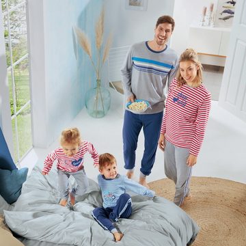 Erwin Müller Pyjama Kinder-Schlafanzug Single-Jersey Streifen