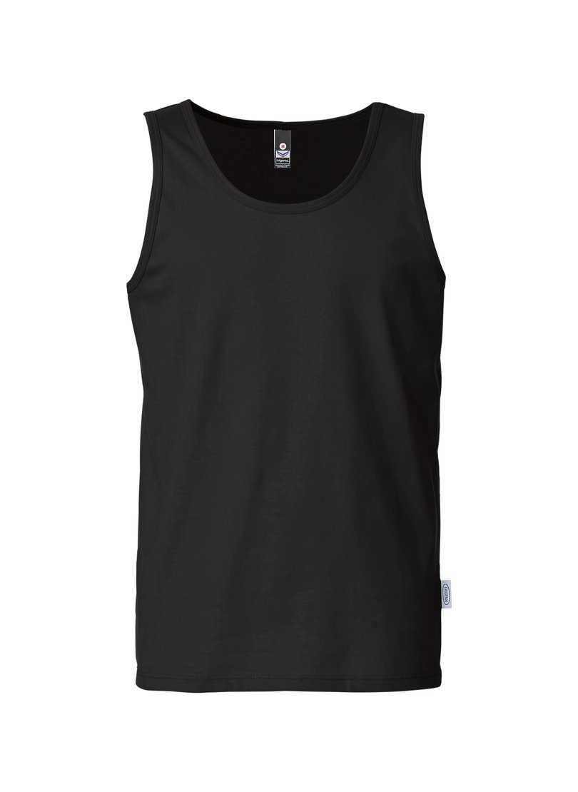 Trigema Unterhemd TRIGEMA 100% schwarz Baumwolle Trägershirt aus