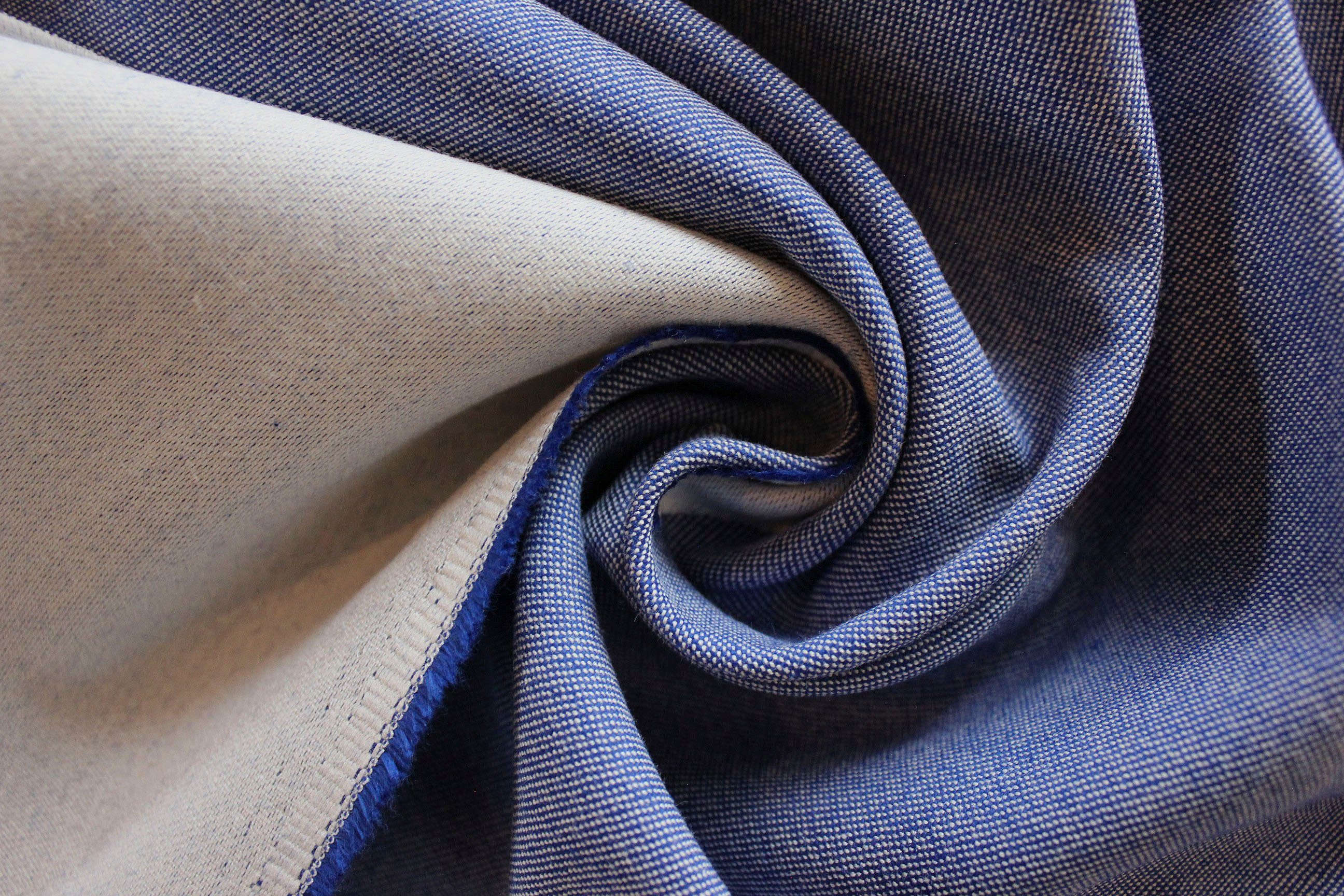 Vorhang (1 St), Adam, Kräuselband Uni royalblau nachhaltig Jacquard, Collection, blickdicht,