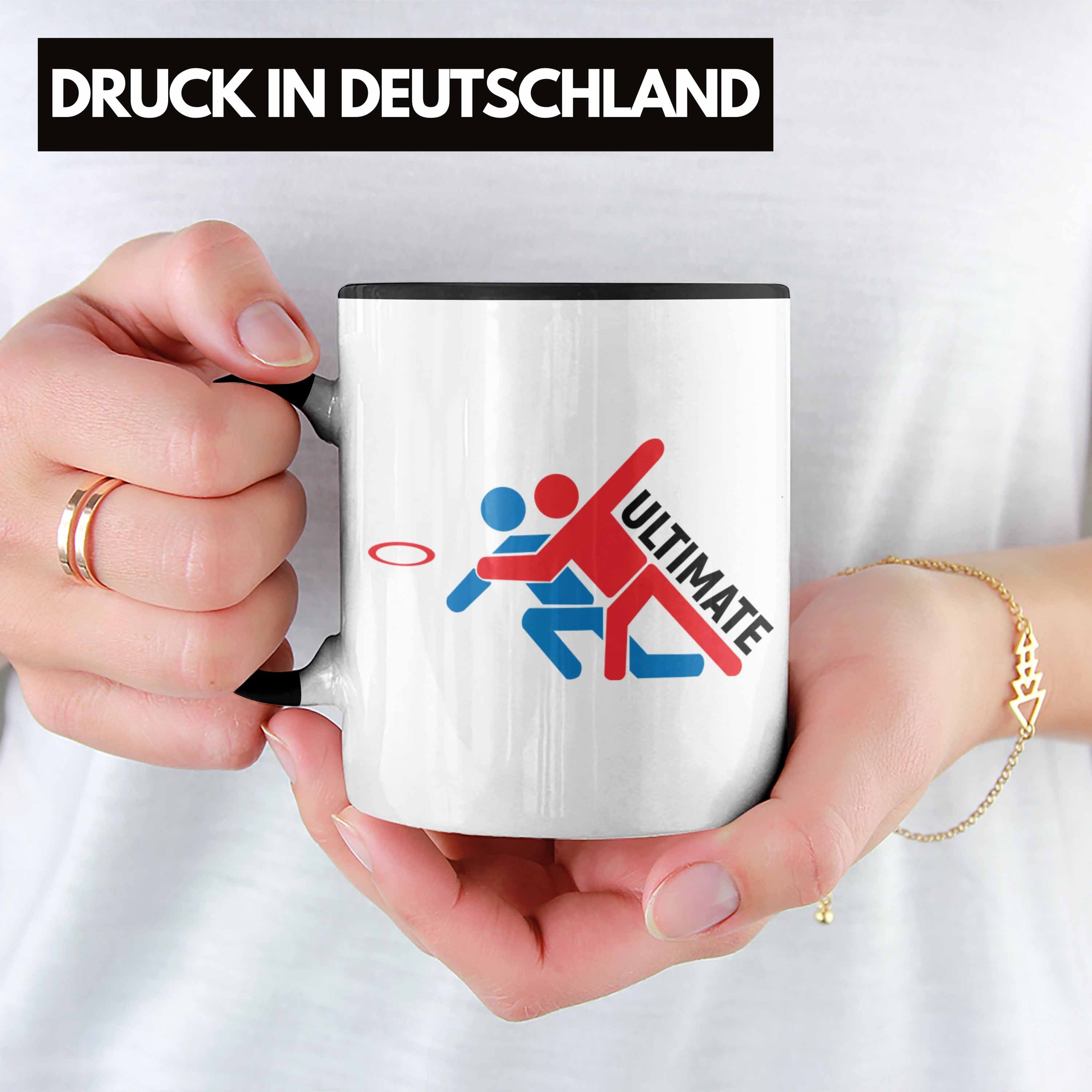 Ultimate Frisbee Golf - Trendation Disc Geschenkidee Tasse Tasse Schwarz Trendation Geschenk Frisbee-Spieler