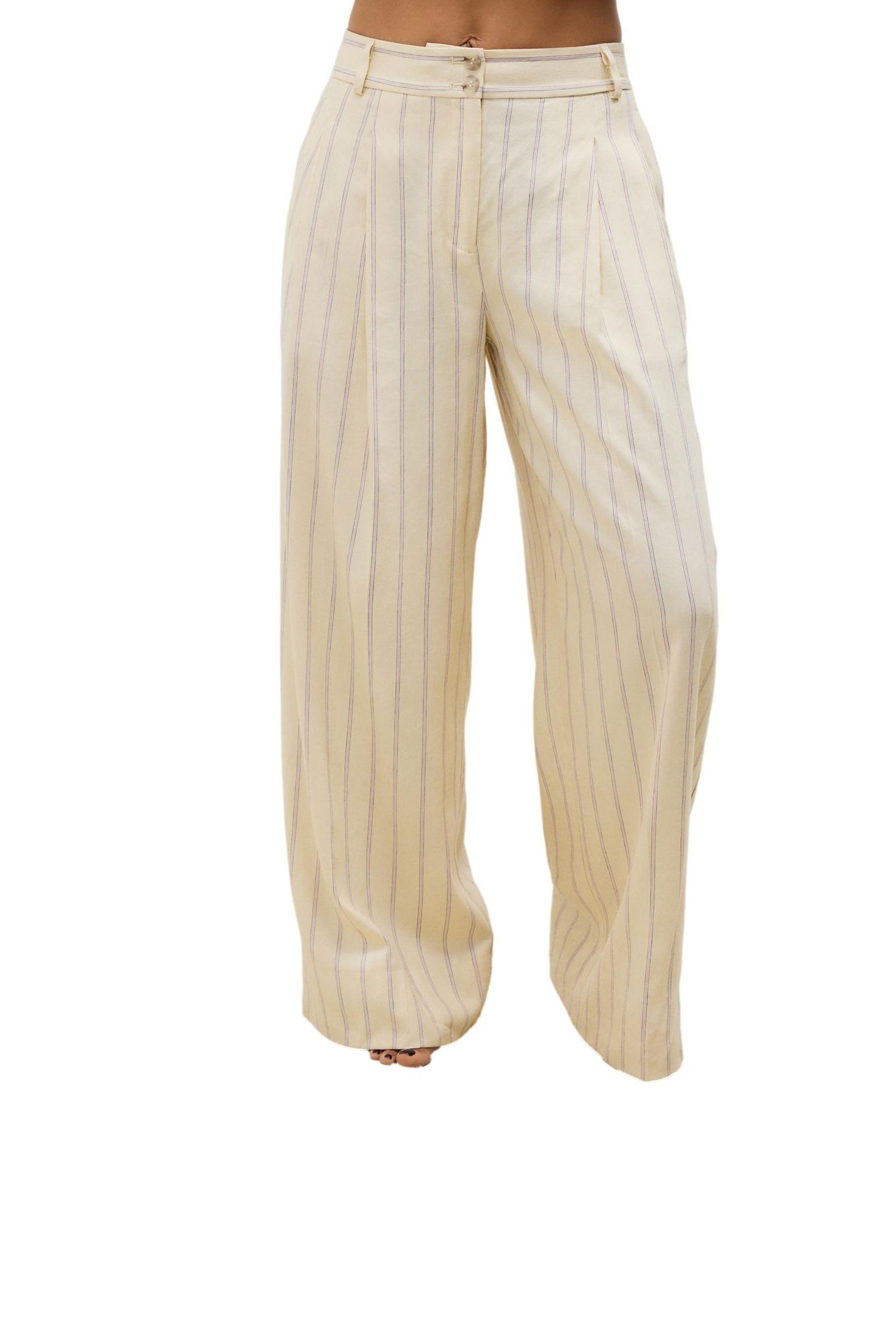 Next Palazzohose Hose aus Leinenmix mit weitem Bein (1-tlg) günstig online kaufen